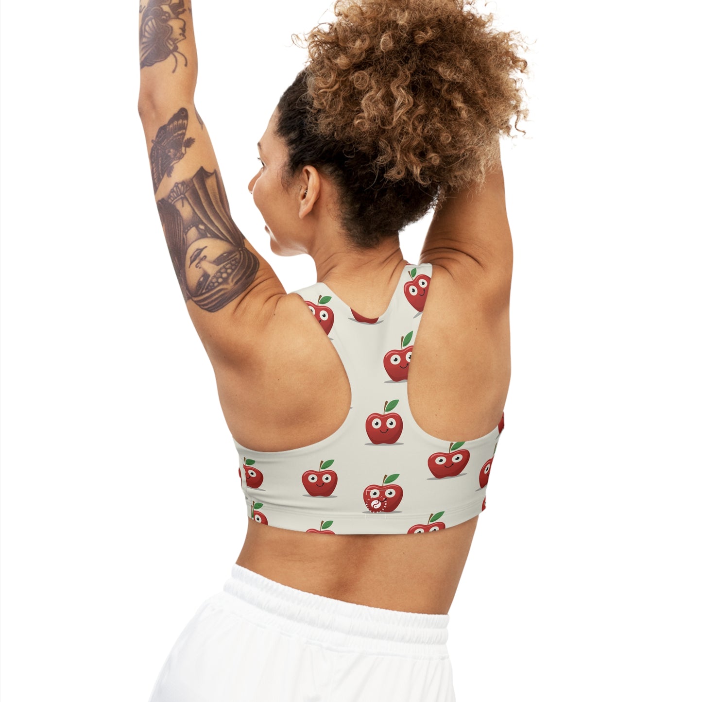 #E9E7DA Ivory + Apple - Soutien-gorge de sport sans couture