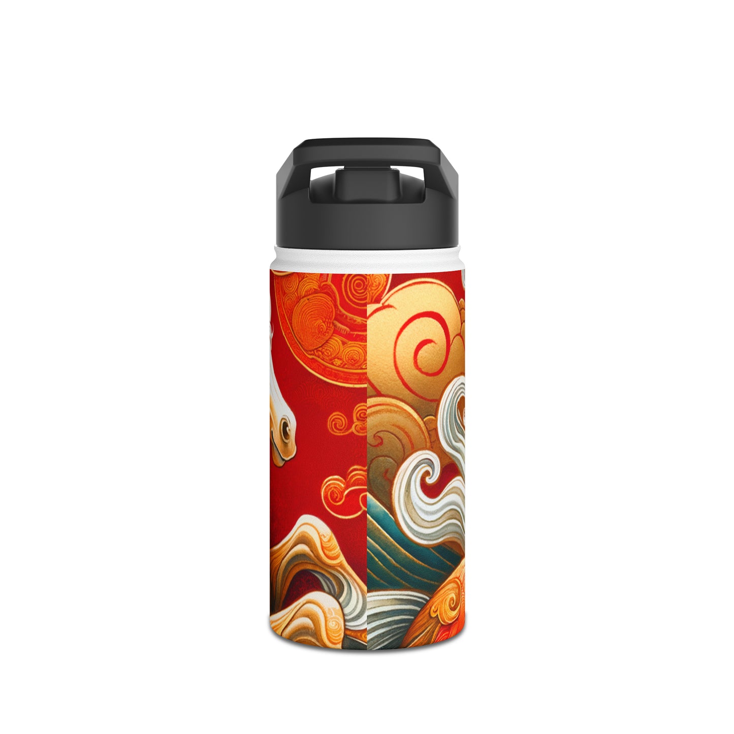 "Gold Gallop on Vermilion Vista: A Lunar New Year’s Ode" - Water Bottle