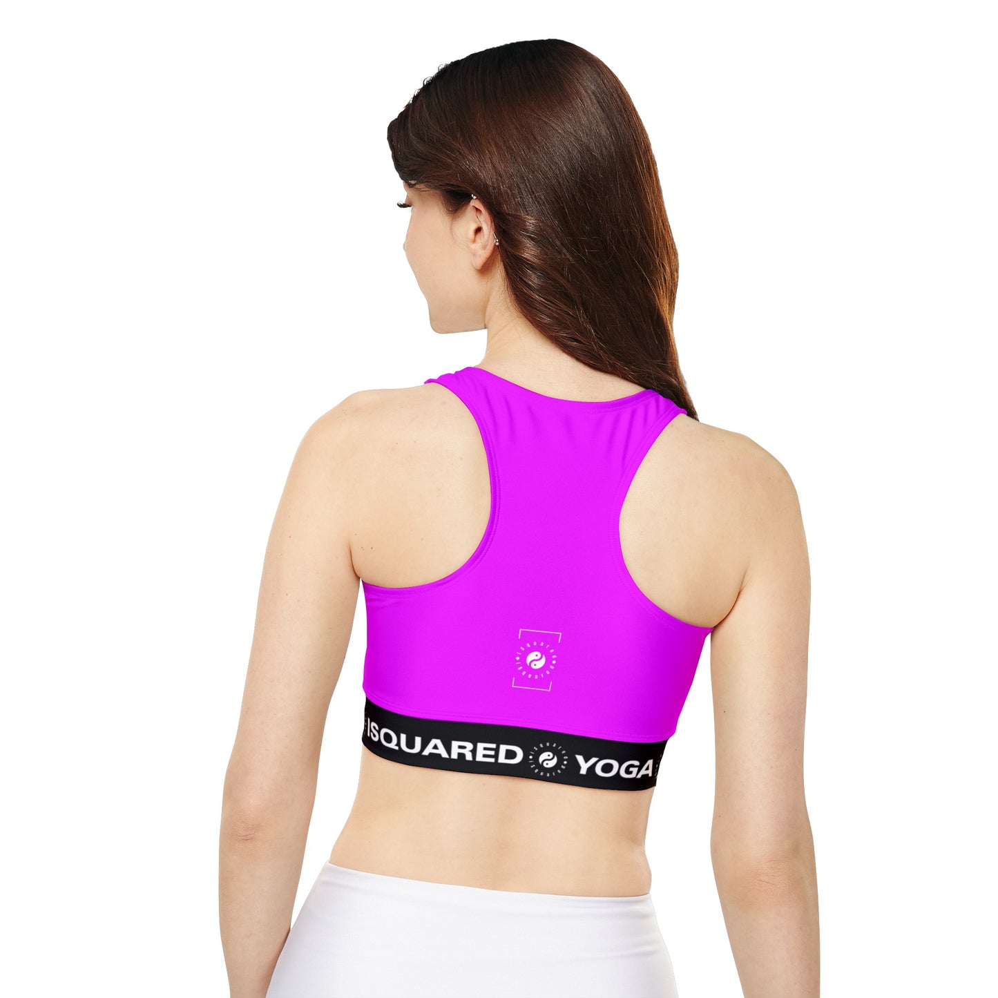 #f000ff Neon Purple - Soutien-gorge de sport doublé et rembourré