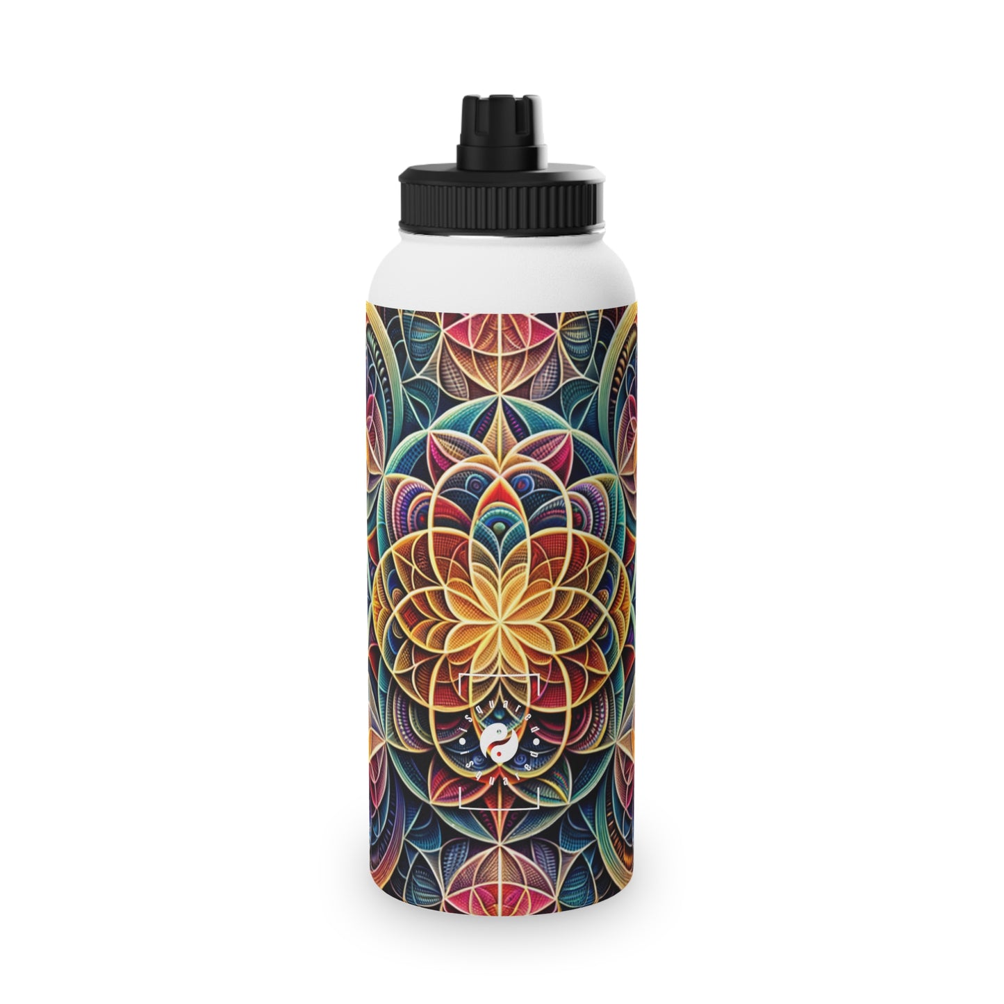 "Sacred Symmetry: Infinite Radiance of Love" - Sports Water Bottle