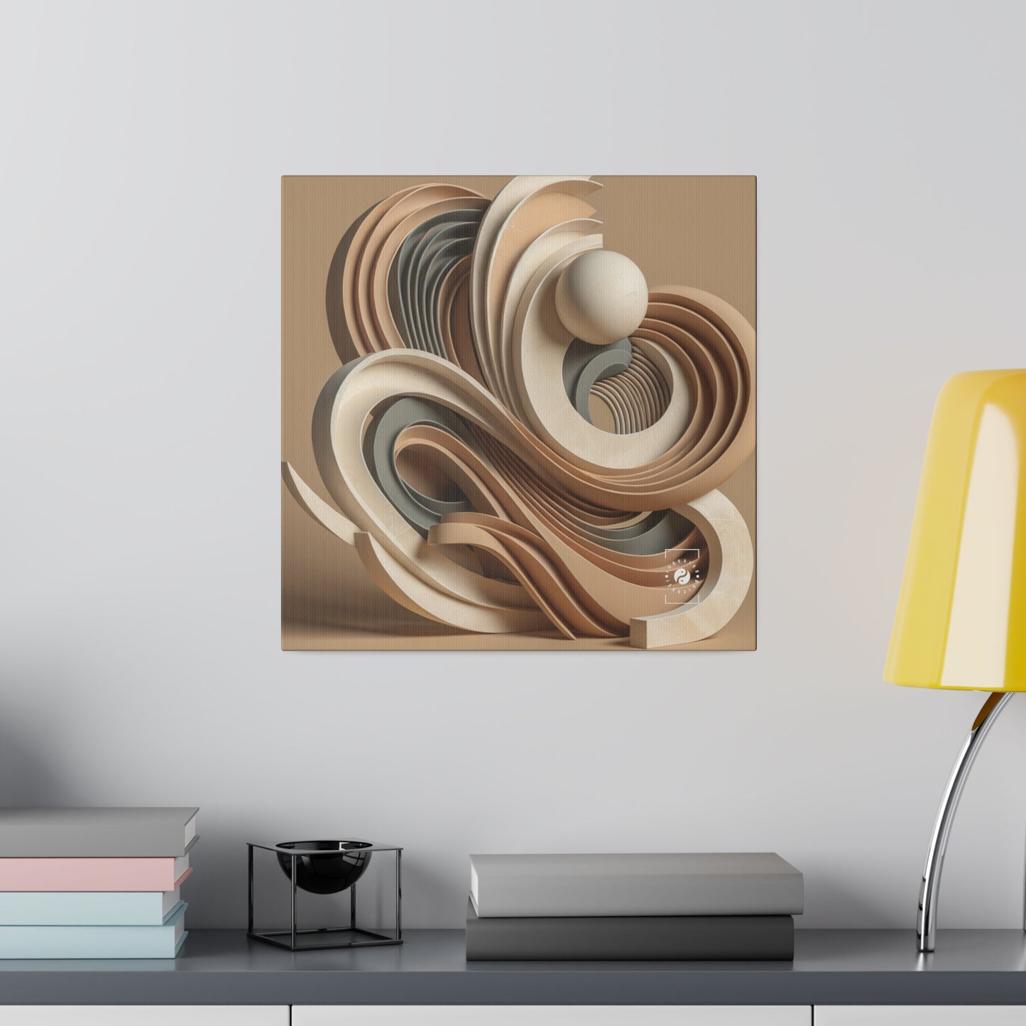 "Hepworth Hues: An Earth Tone Symphony" - Art Print Canvas