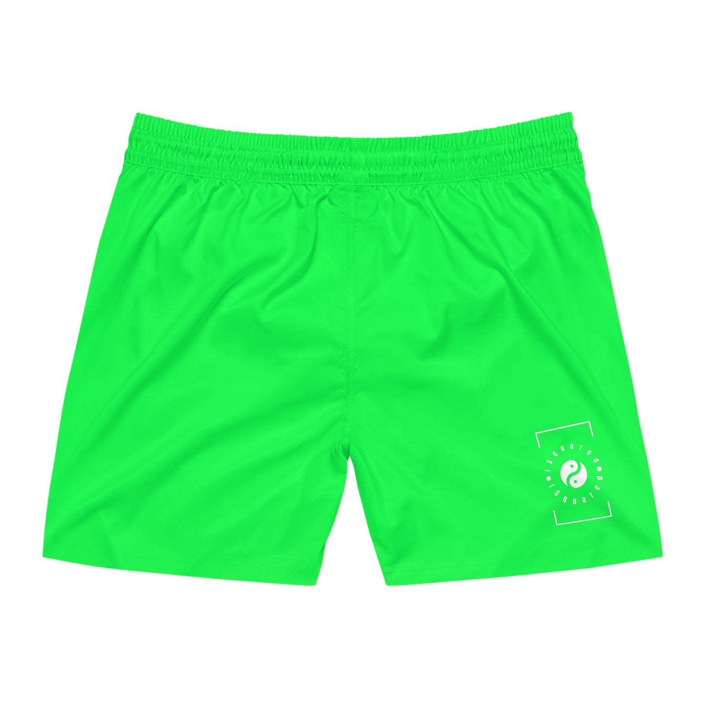 #0FFF50 Neon Green - Short de bain (couleur unie) pour homme