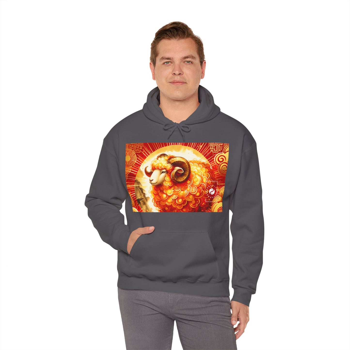 "Auspicious Gold of Divine Ewe: A Lunar New Year Revelry" - Hoodie