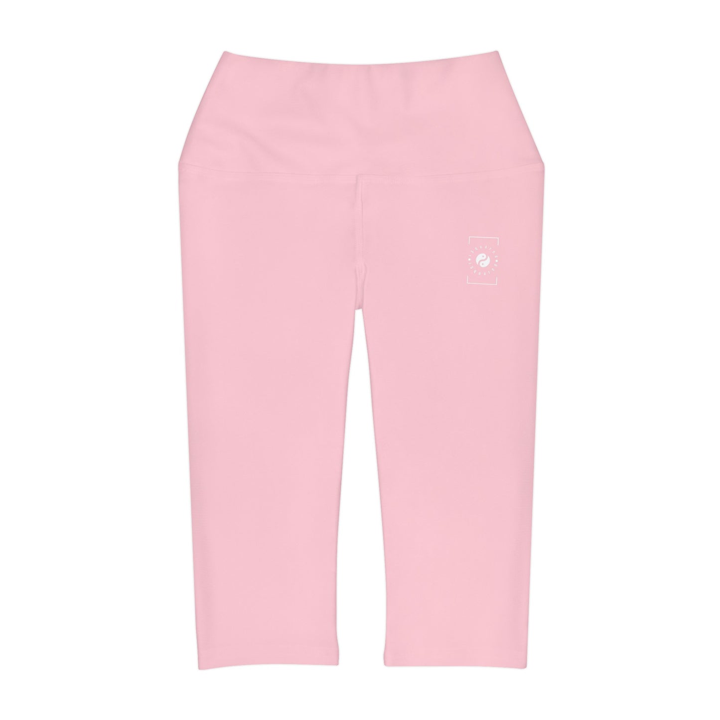 FFCCD4 Rose Clair - Legging Capri Taille Haute