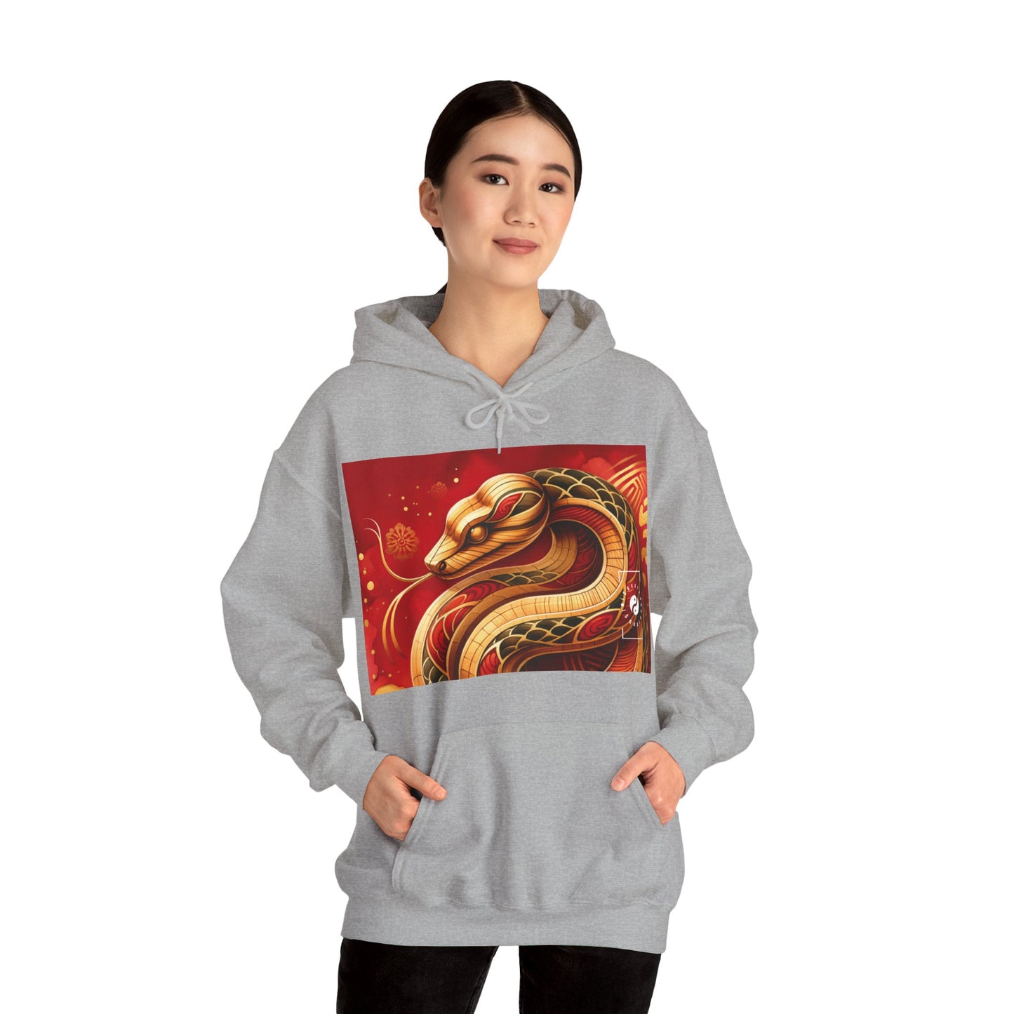 "Crimson Serenity: The Golden Snake" - Hoodie