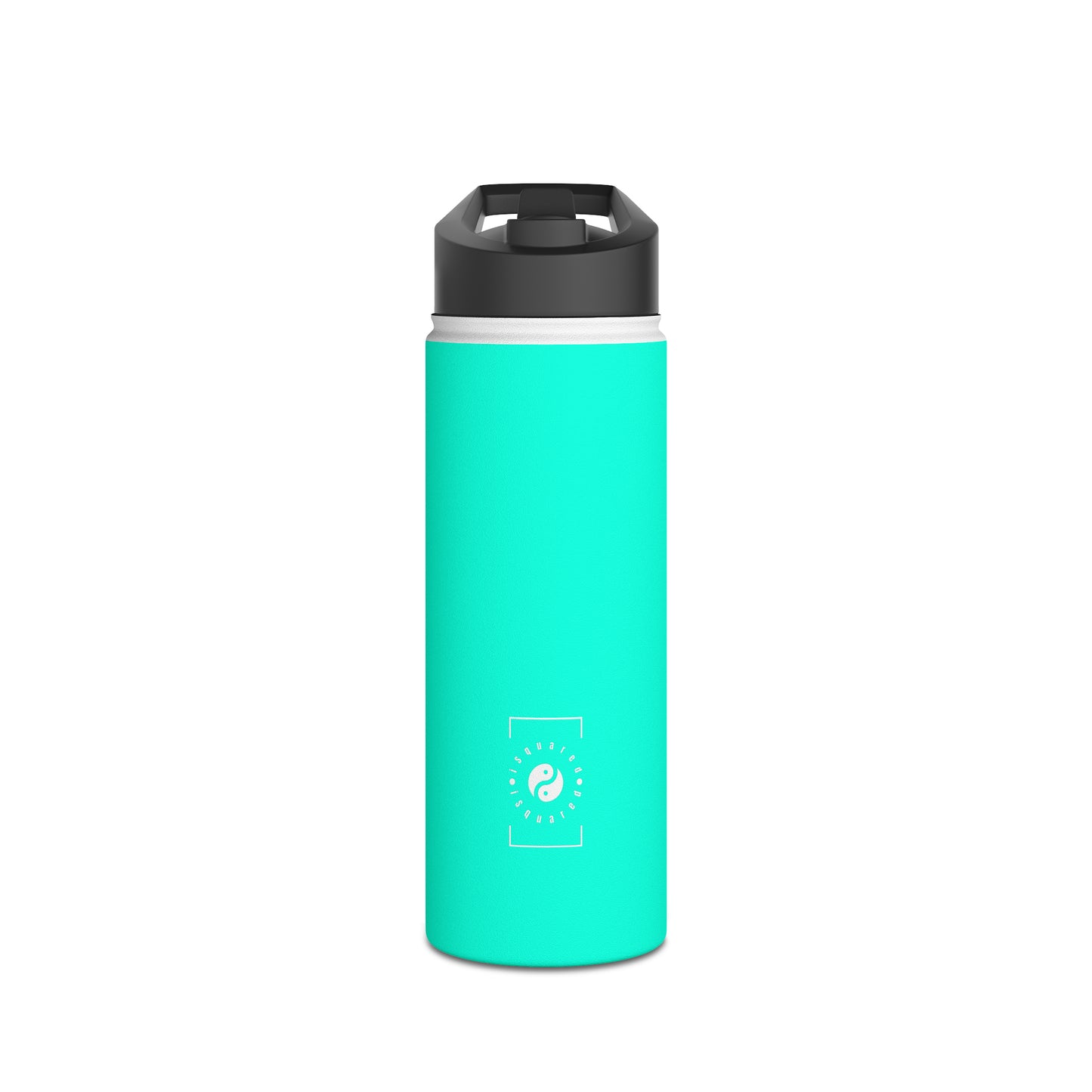 Neon Teal #11ffe3 - Water Bottle