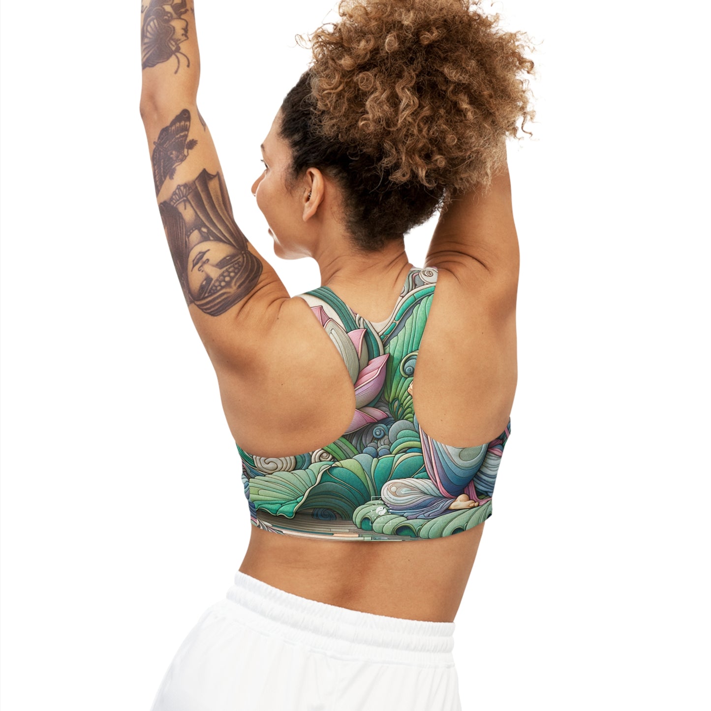 "Lotus Echo Serenity" - Seamless Sports Bra