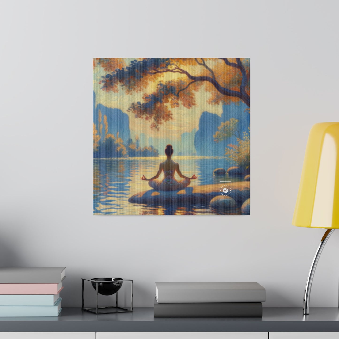 "Zen Blossom Alignment" - Art Print Canvas