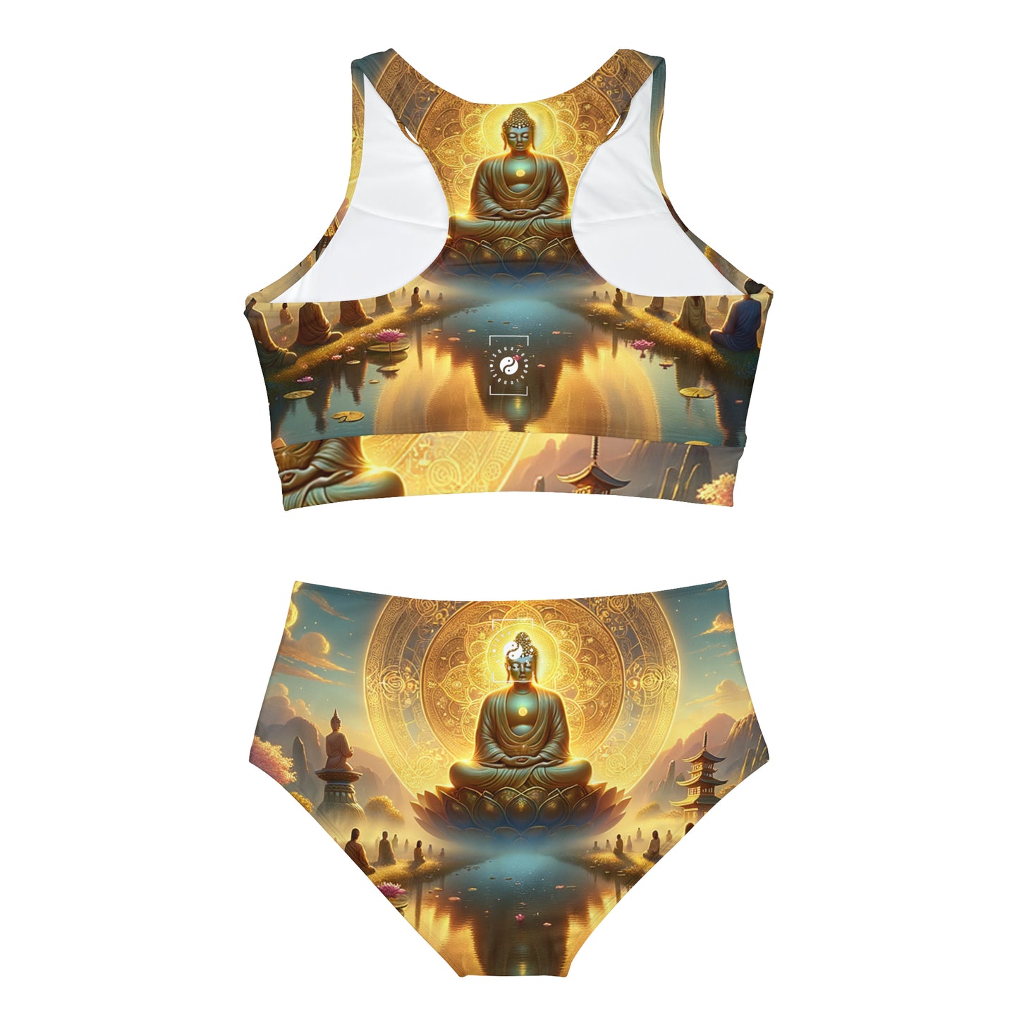 "Serenity in Transience: Illuminations of the Heart Sutra" - Hot Yoga Bikini Set