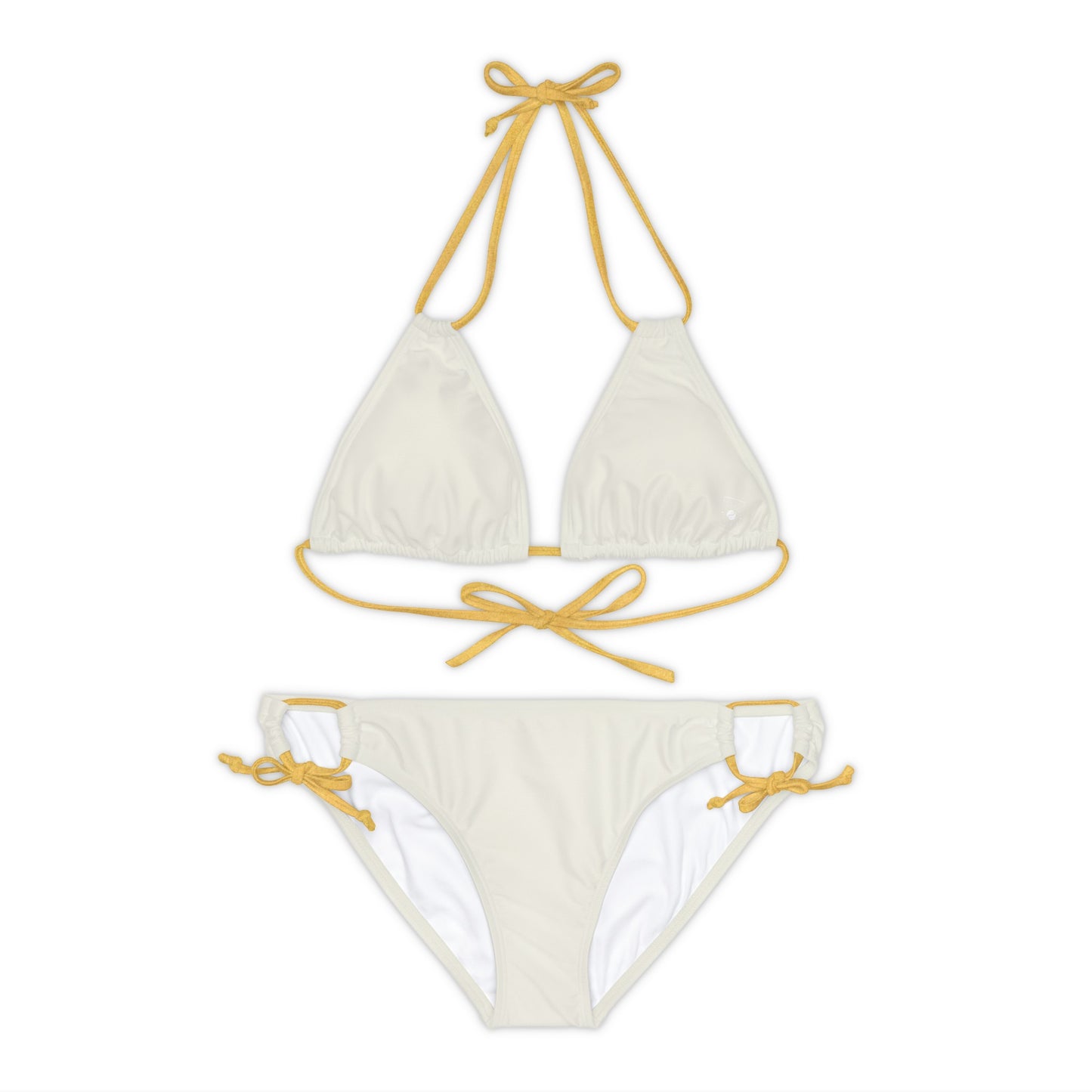 #E9E7DA Ivory - Lace-up Bikini Set