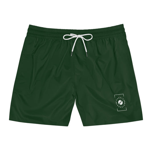 #153B1C Forest Green - Swim Shorts (Solid Color) for Men