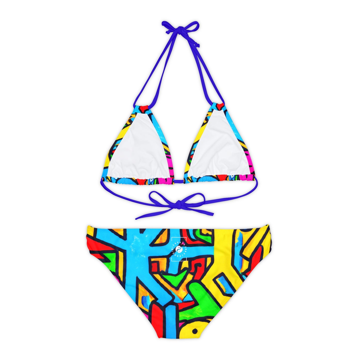 symbols of happiness - Lace-up Bikini Set