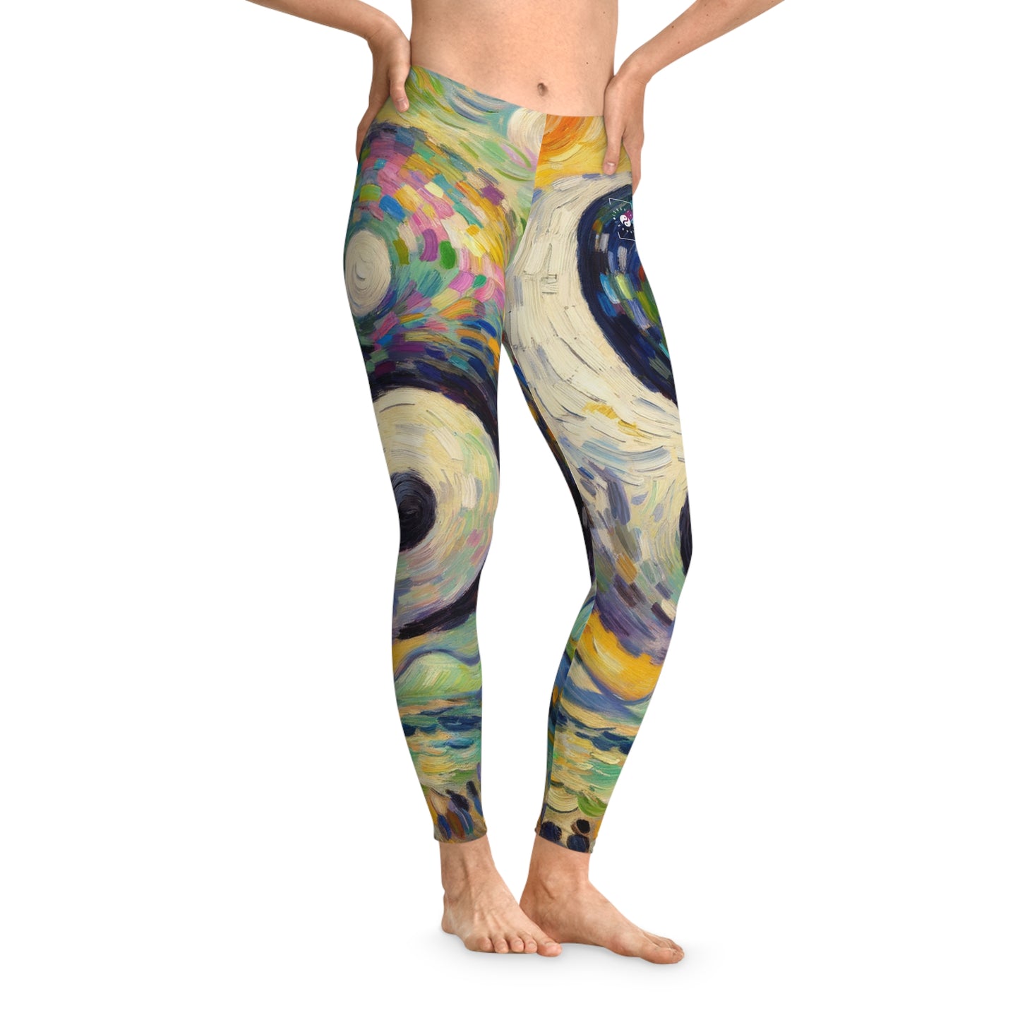 "Spectral Duality: An Impressionist Balance" - Unisex Tights