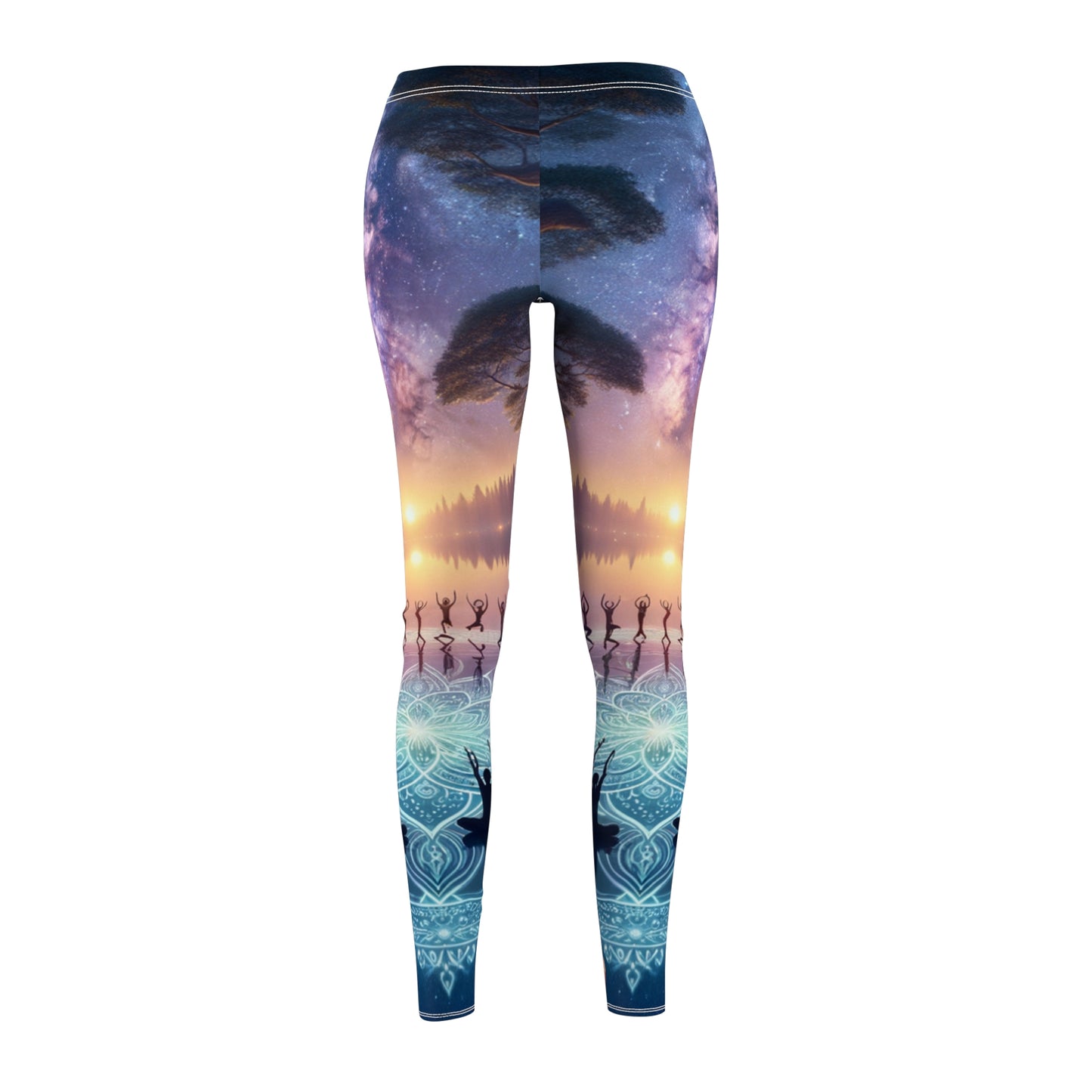 "Celestial Serenity: Mandala's Reflection" - Casual Leggings