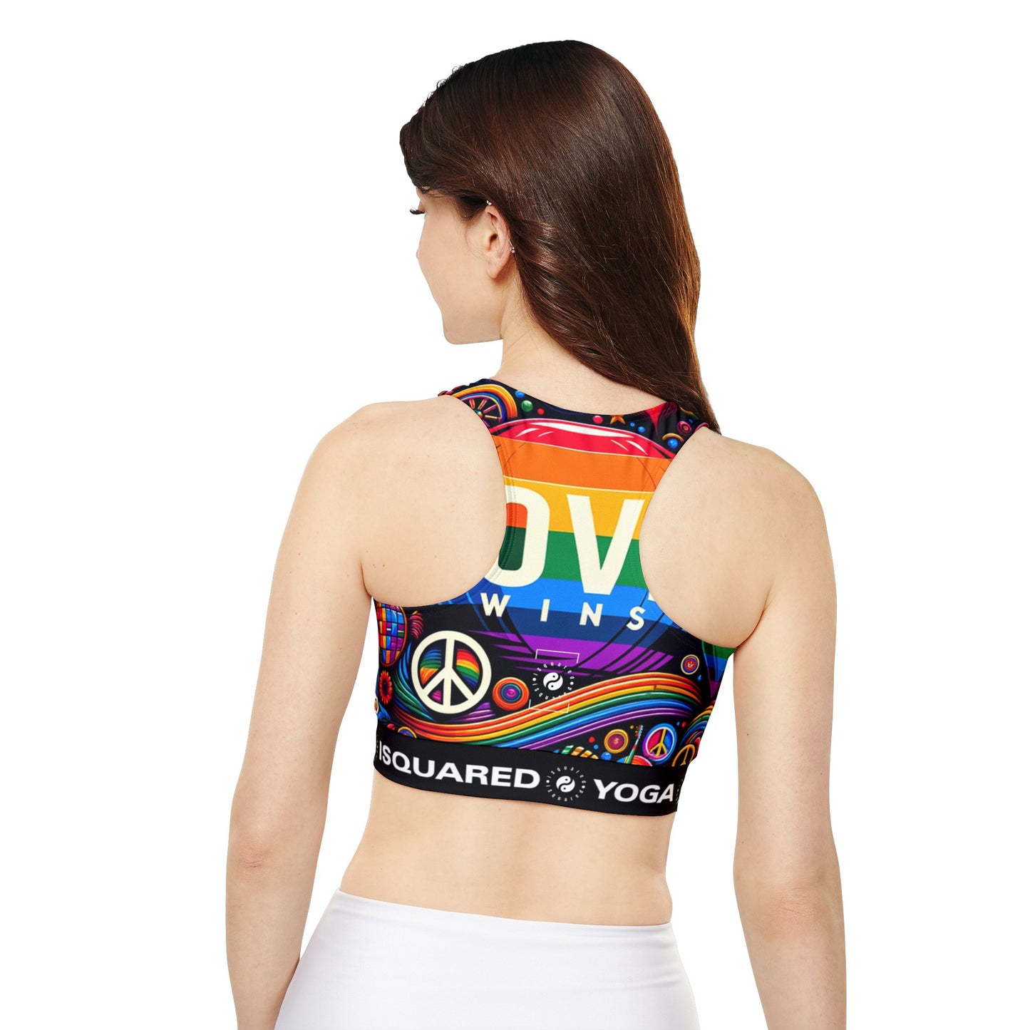 LOVE WINS - Lined & Padded Sports Bra