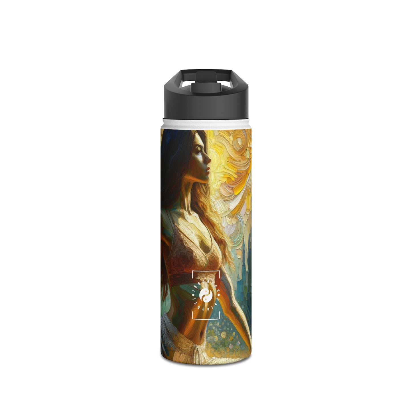 "Golden Warrior: A Tranquil Harmony" - Water Bottle