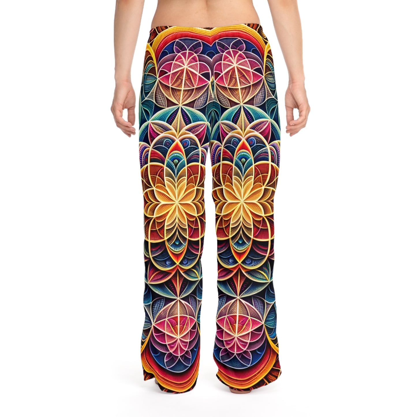 "Symétrie Sacrée : Radiance Infinie de l'Amour" - Pantalon lounge femme