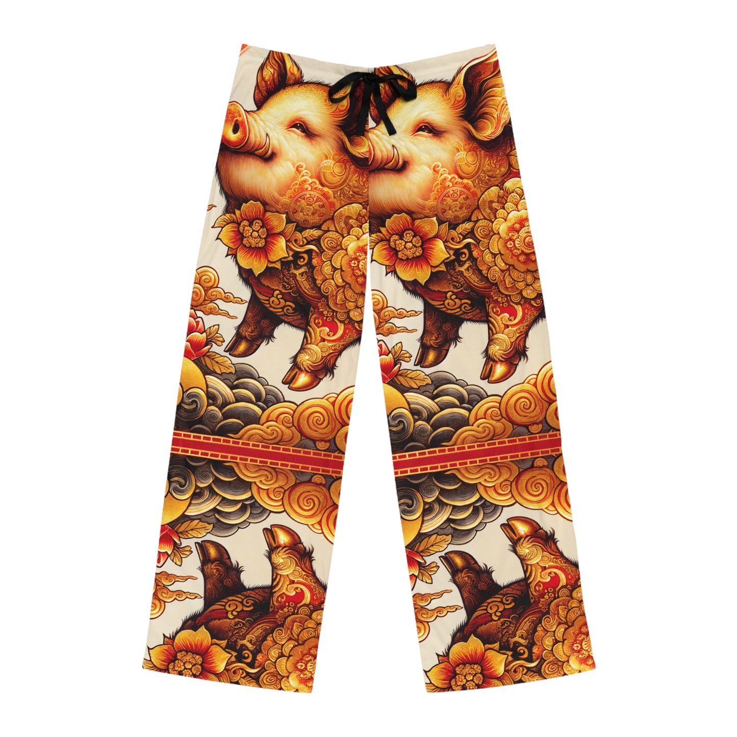 "Golden Prosperity: The Divine Boar Celebration" - men's Lounge Pants