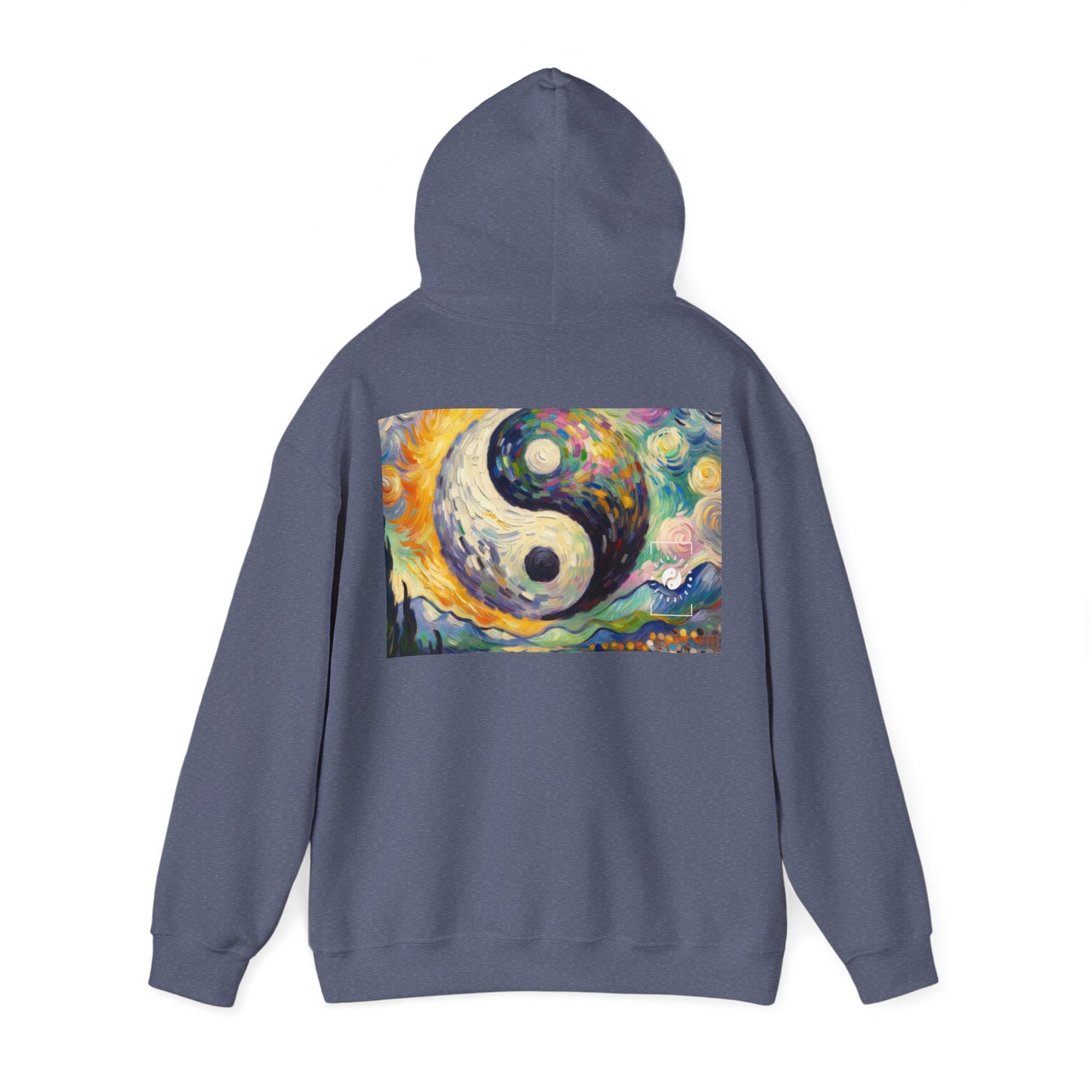 "Spectral Duality: An Impressionist Balance" - Hoodie