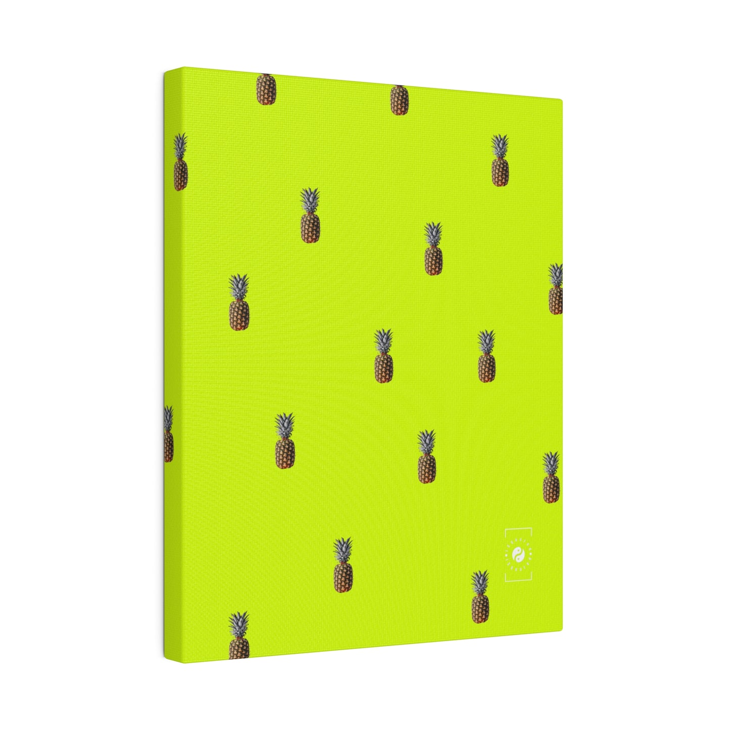 #D7FF11 Sharp Yellow + Pineapple - Art Print Canvas