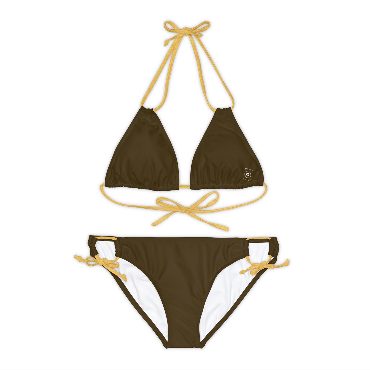 Earthy Brown - Lace-up Bikini Set