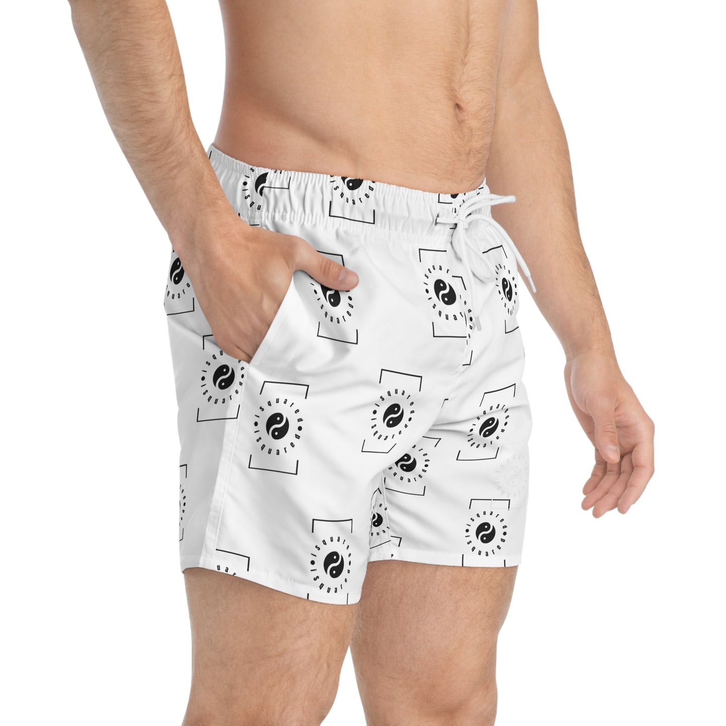 white iSquared Yoga - Swim Trunks for Men