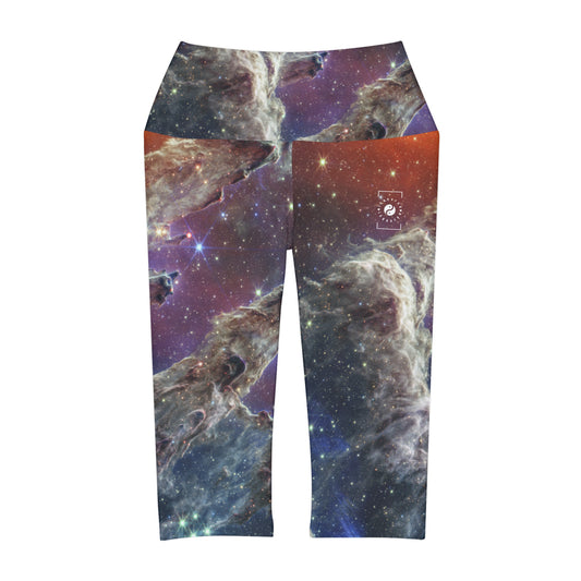 Pillars of Creation (NIRCam and MIRI Composite Image) - JWST Collection - High Waisted Capri Leggings