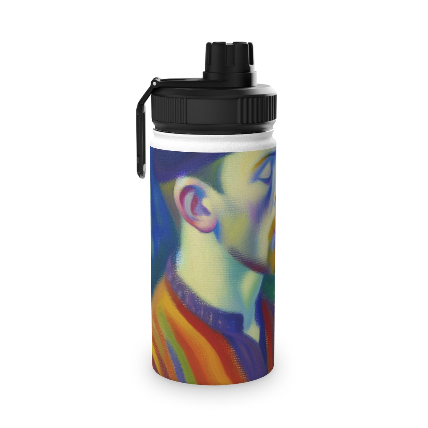 "Serene Resilience: A Frida's Solitude in hues" - Sports Water Bottle