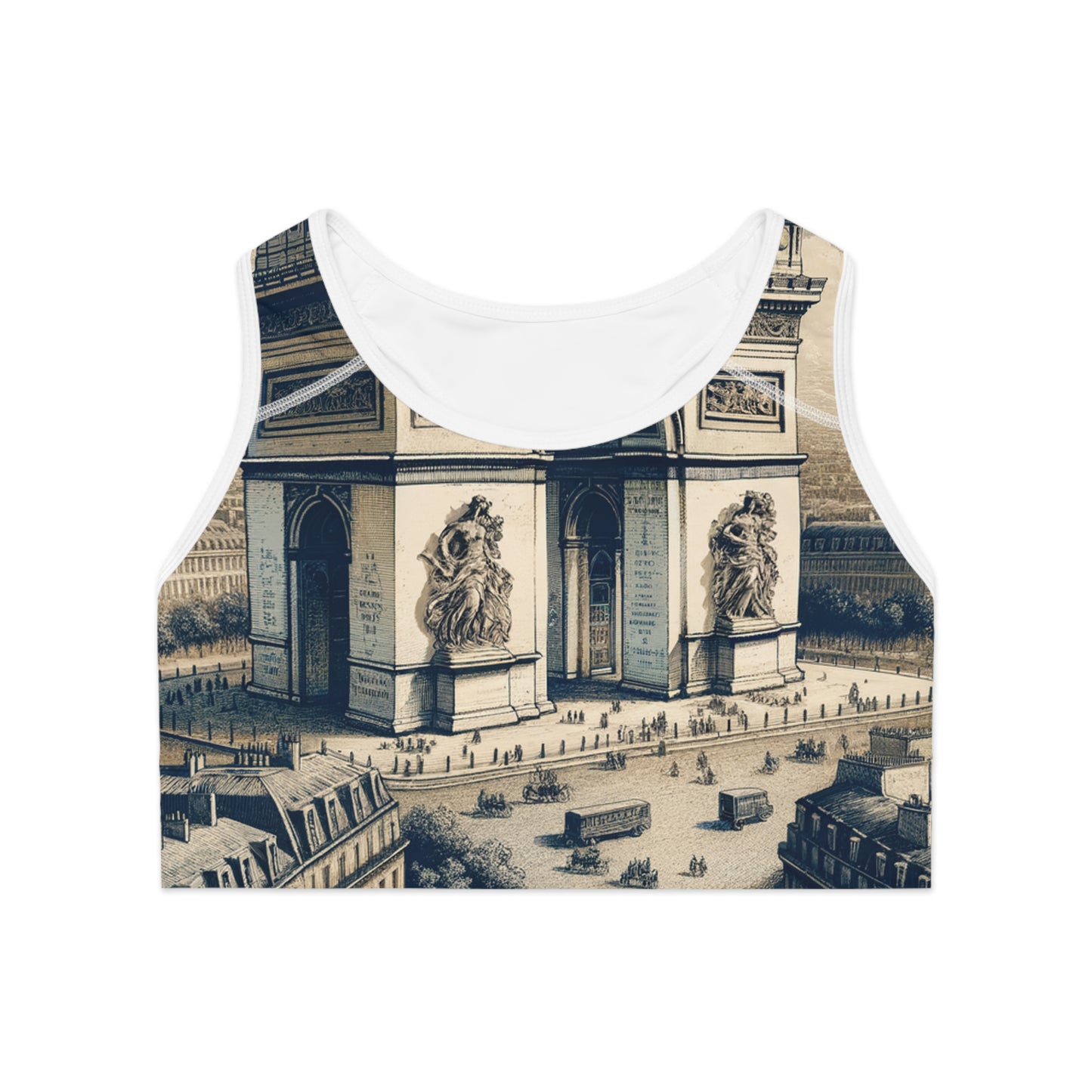 "Majesty of the Arc: A Napoleon Era Portrait" - High Performance Sports Bra