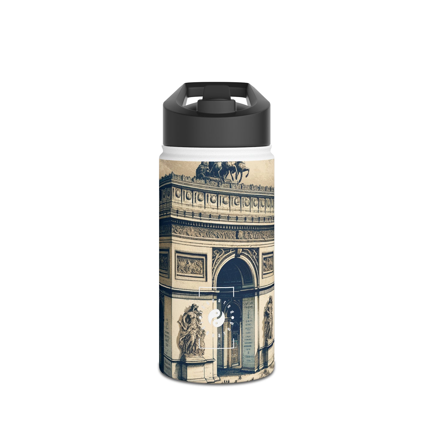 "Majesty of the Arc: A Napoleon Era Portrait" - Water Bottle