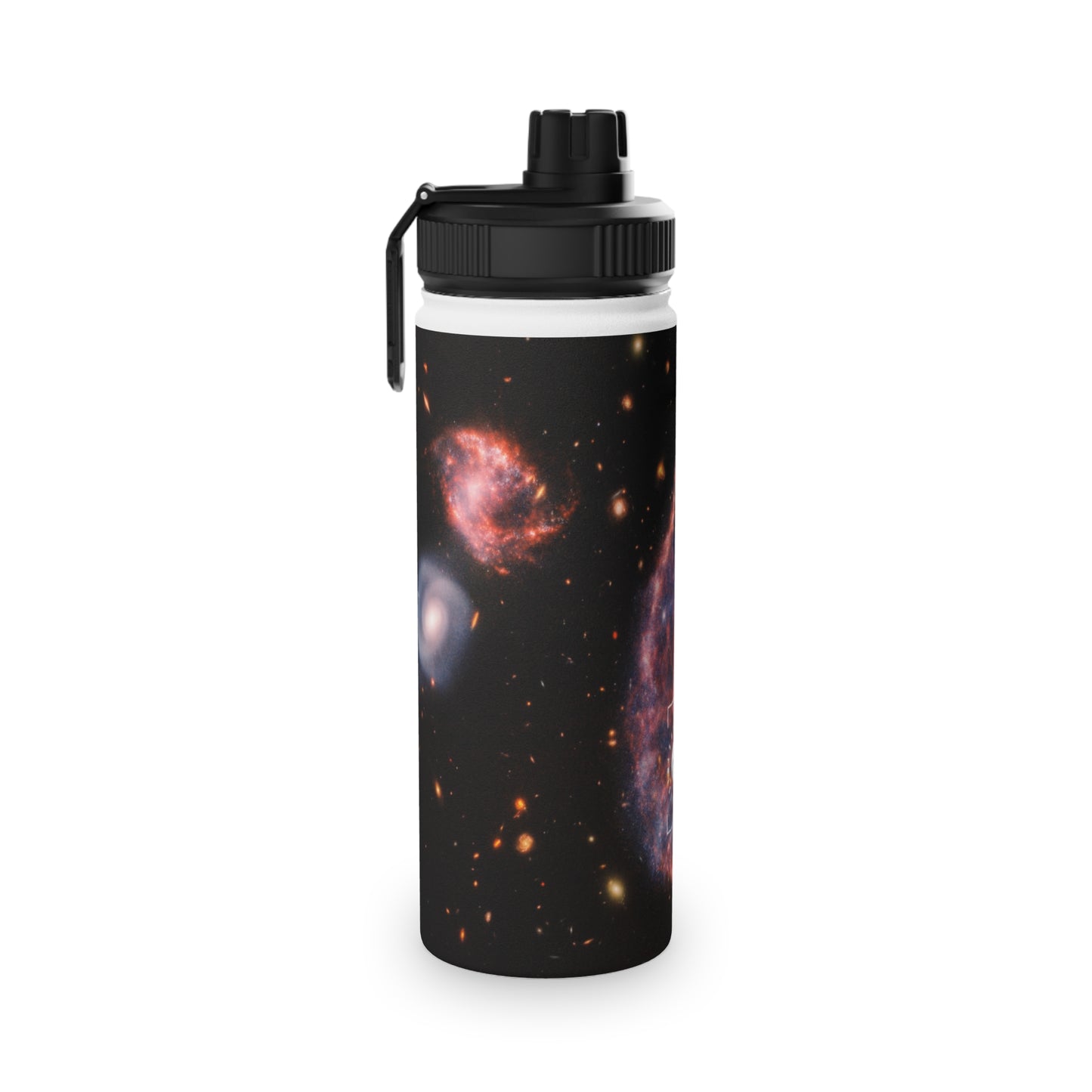 Cartwheel Galaxy (NIRCam and MIRI Composite Image) - Sports Water Bottle