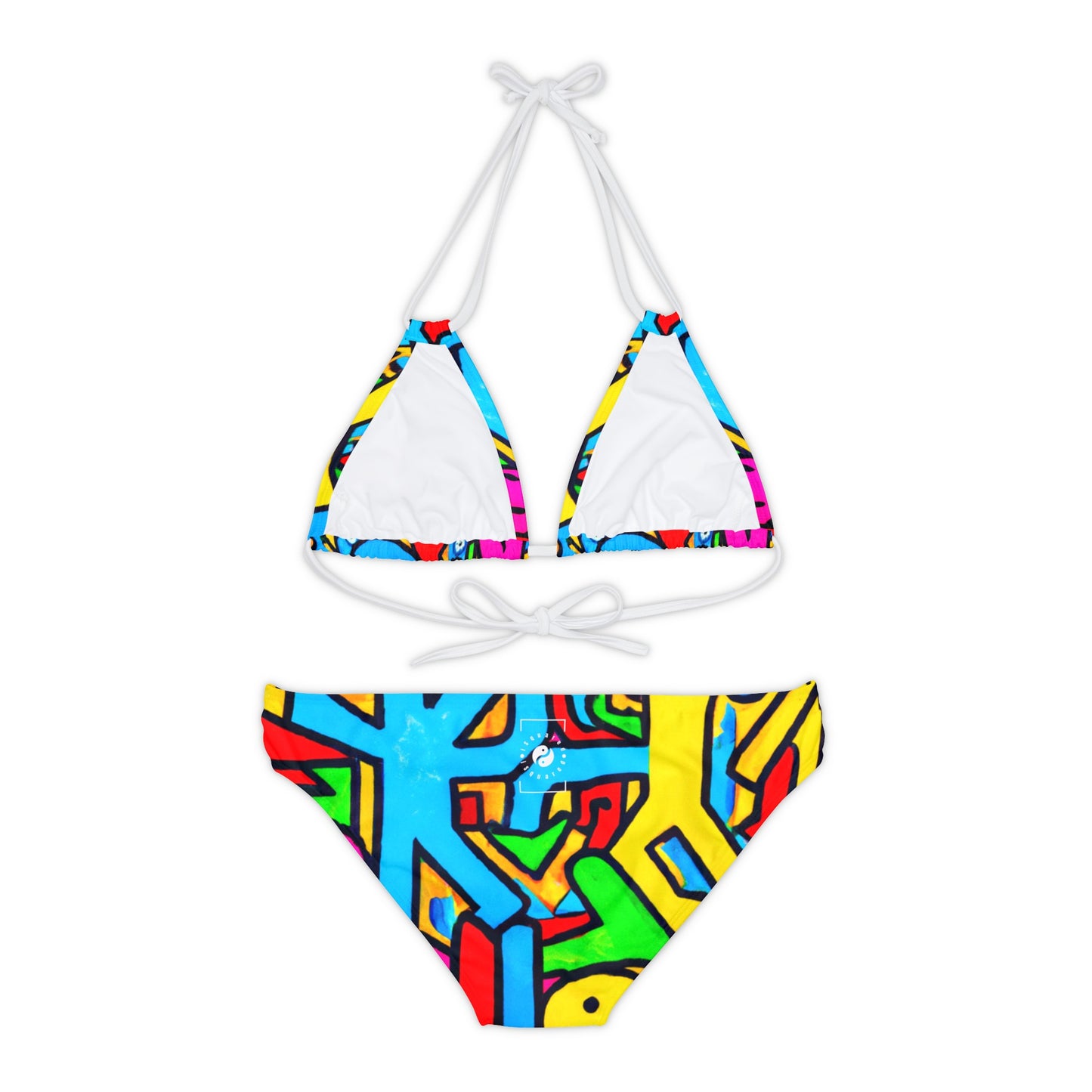 symbols of happiness - Lace-up Bikini Set