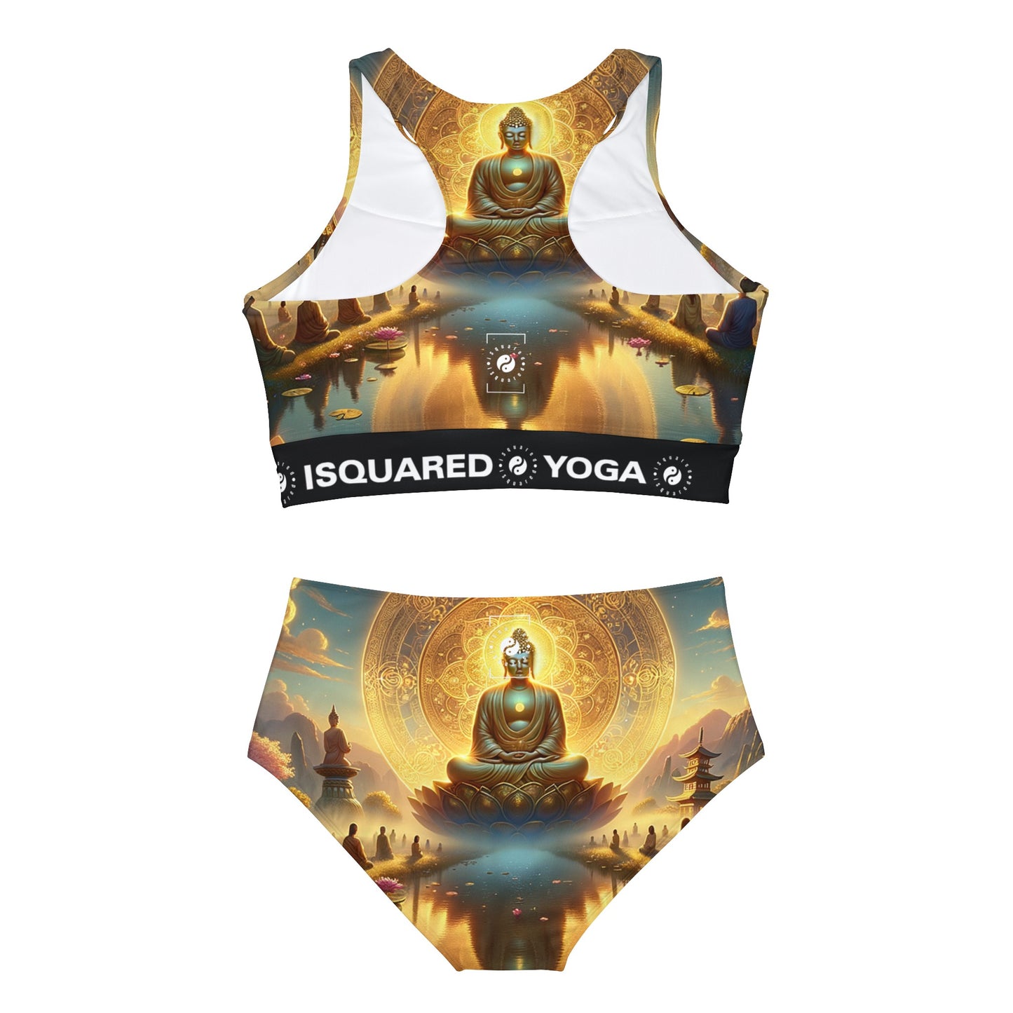 "Serenity in Transience: Illuminations of the Heart Sutra" - Hot Yoga Bikini Set