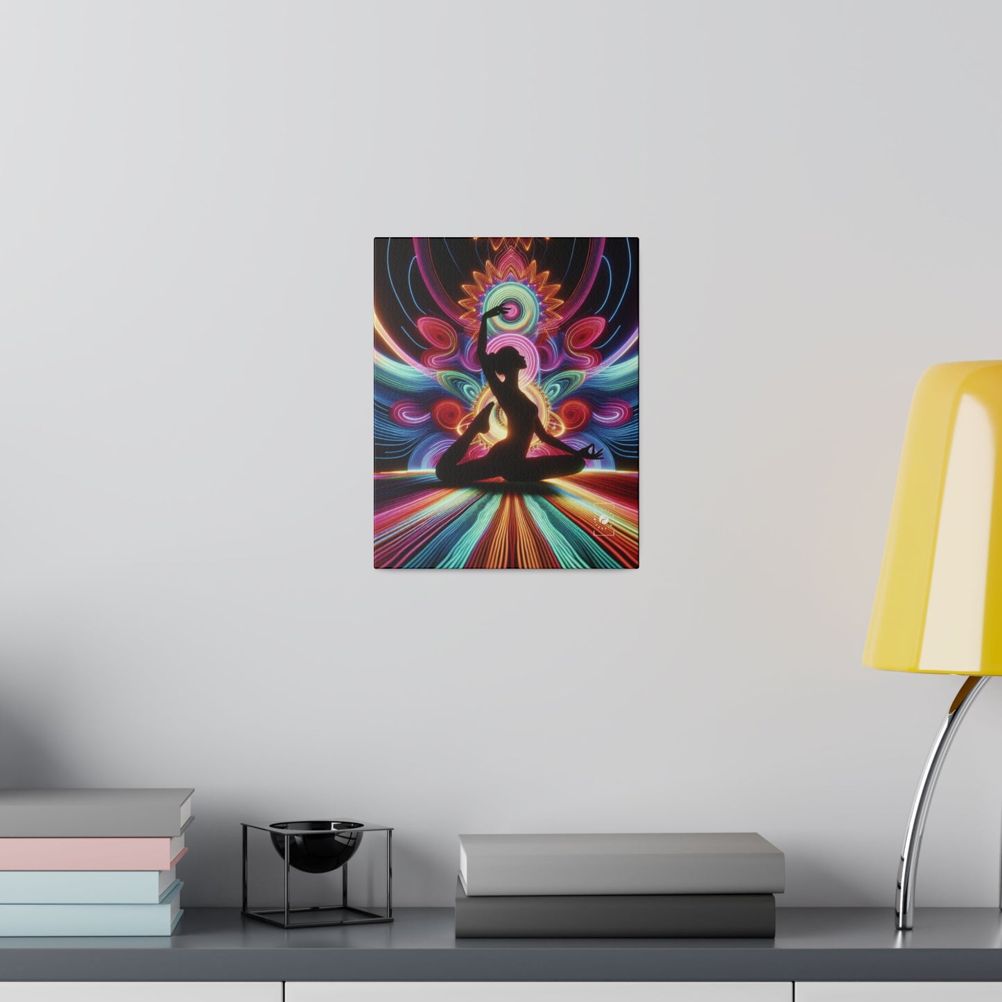 "Neon Zenith: Chromatic Balance" - Art Print Canvas