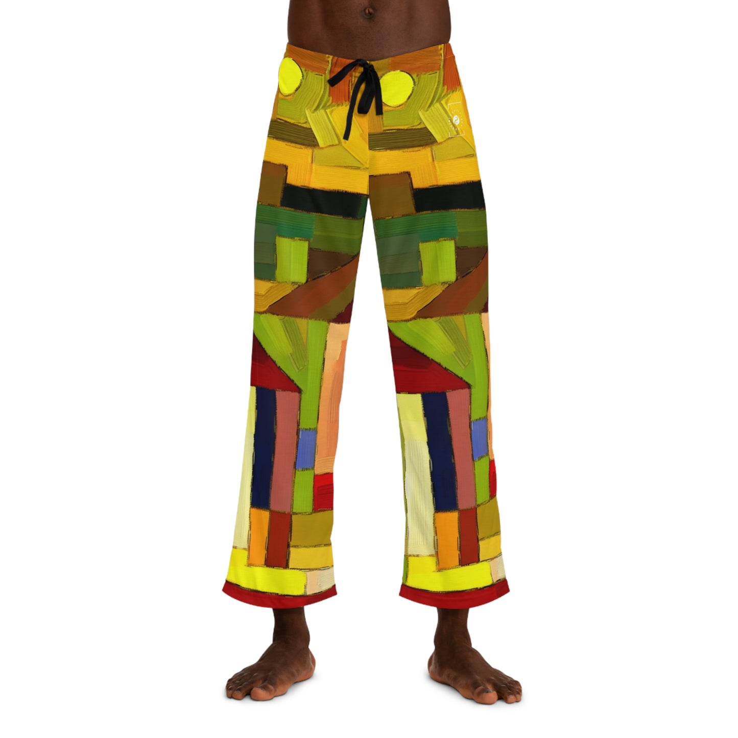 "Adobes de terre aux teintes de Hundertwasser" - Pantalons de détente pour hommes