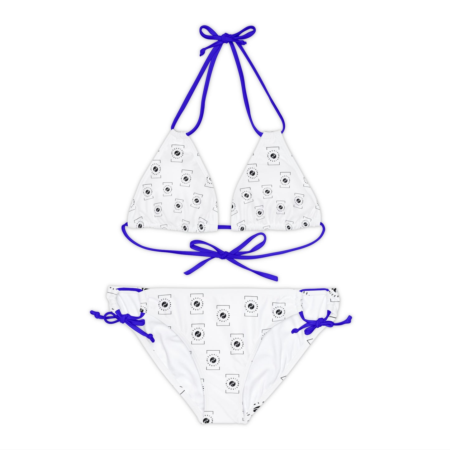 white iSquared Yoga - Lace-up Bikini Set