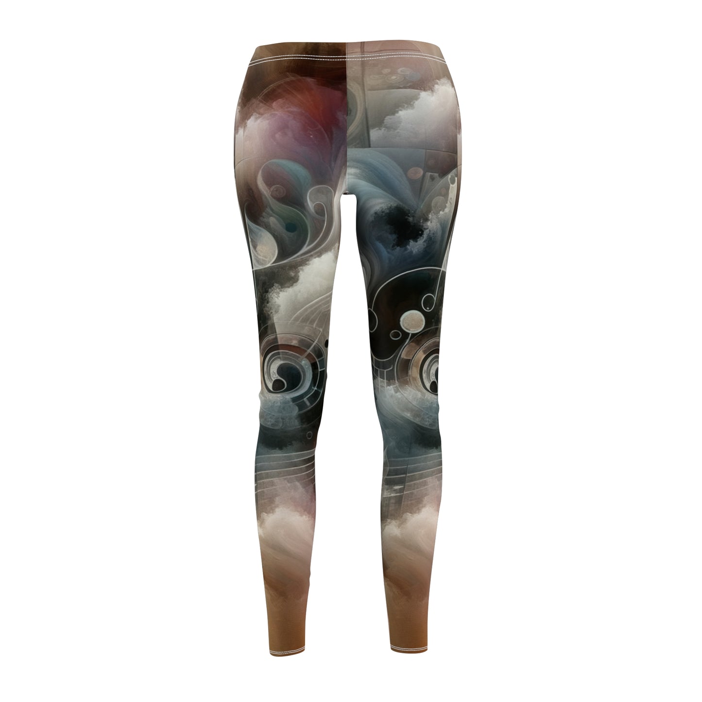 "Harmony of Descent: An Abstract Ode to La Traviata" - Casual Leggings