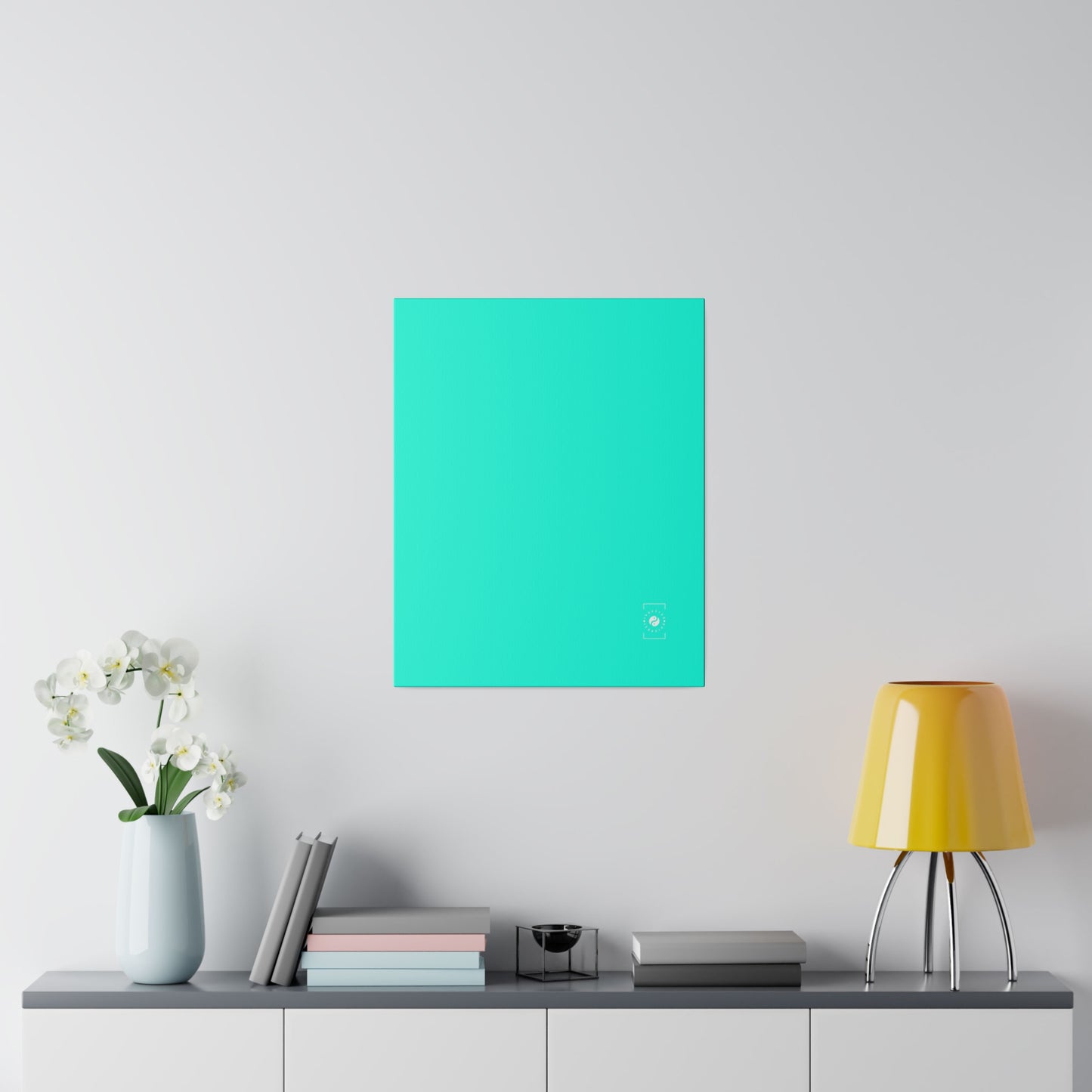 Neon Teal #11ffe3 - Art Print Canvas