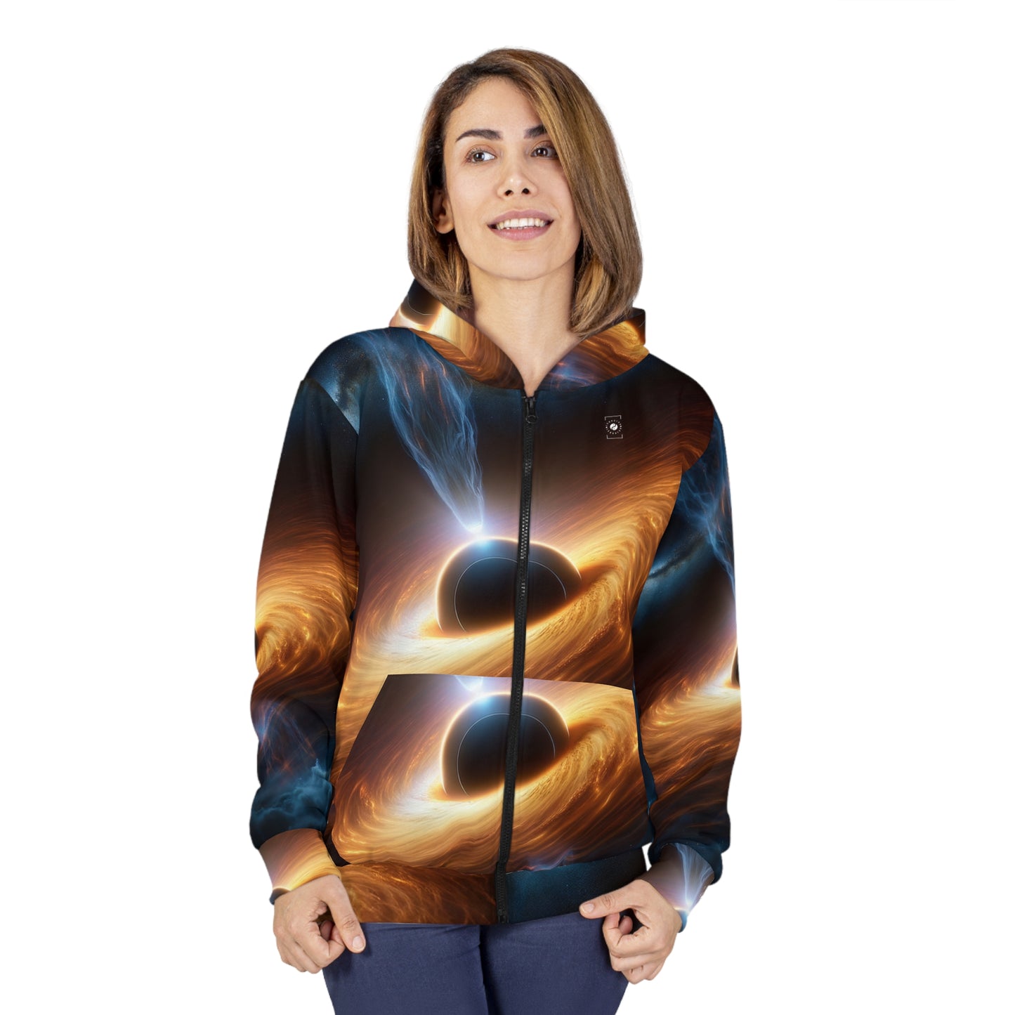 "Discs of Illumination: Black Hole Reverie" - Zip Hoodie