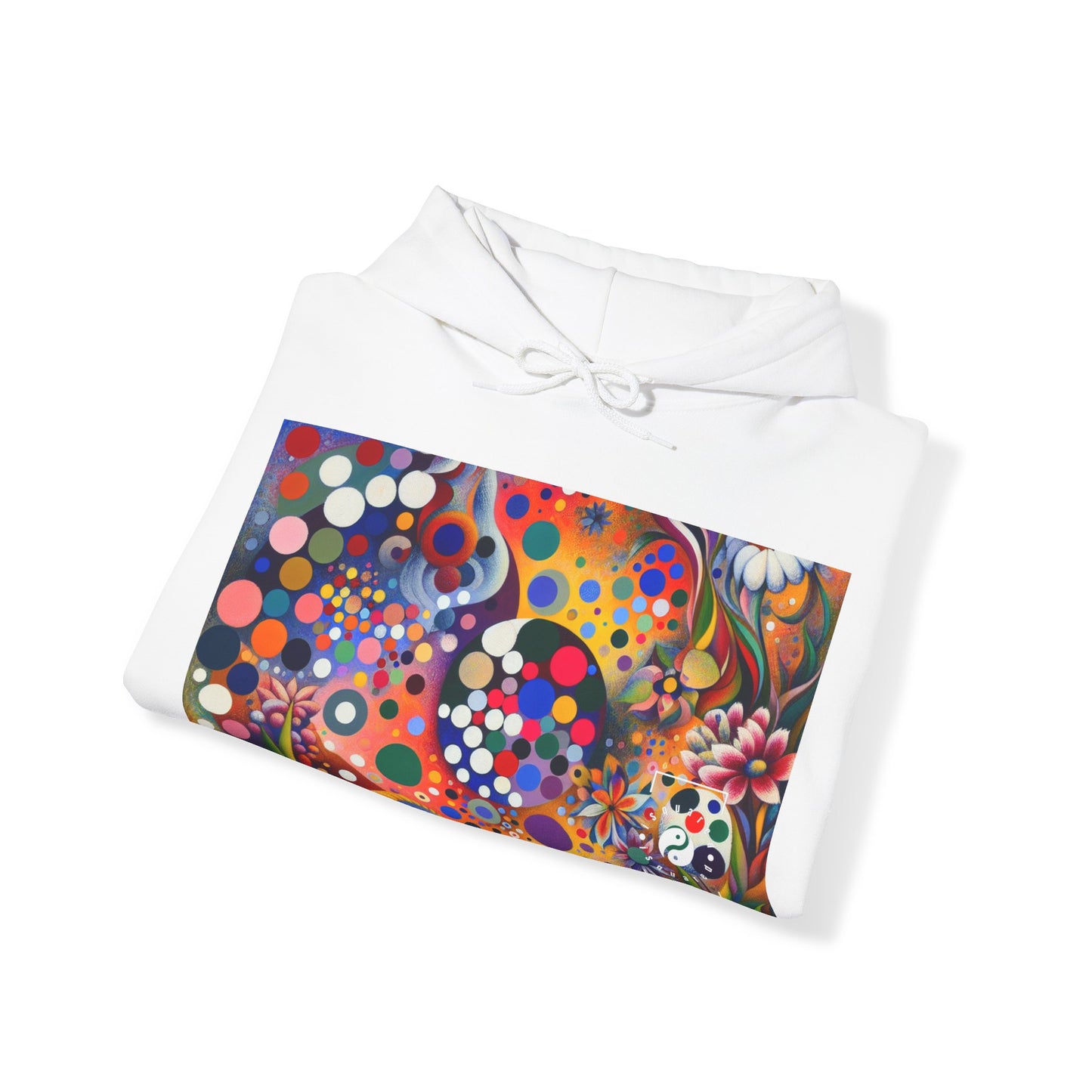 "Polka Petals in Yogic Surrealism: An Artistic Salute to Kusama and Kahlo" - Hoodie