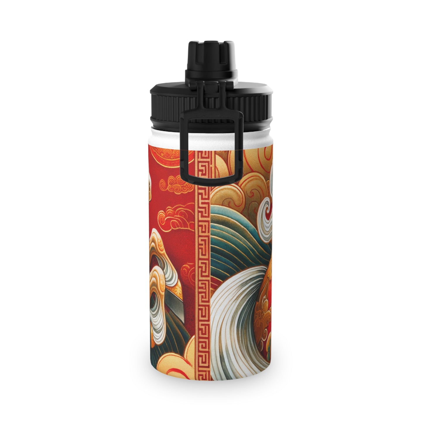 "Gold Gallop on Vermilion Vista: A Lunar New Year’s Ode" - Sports Water Bottle