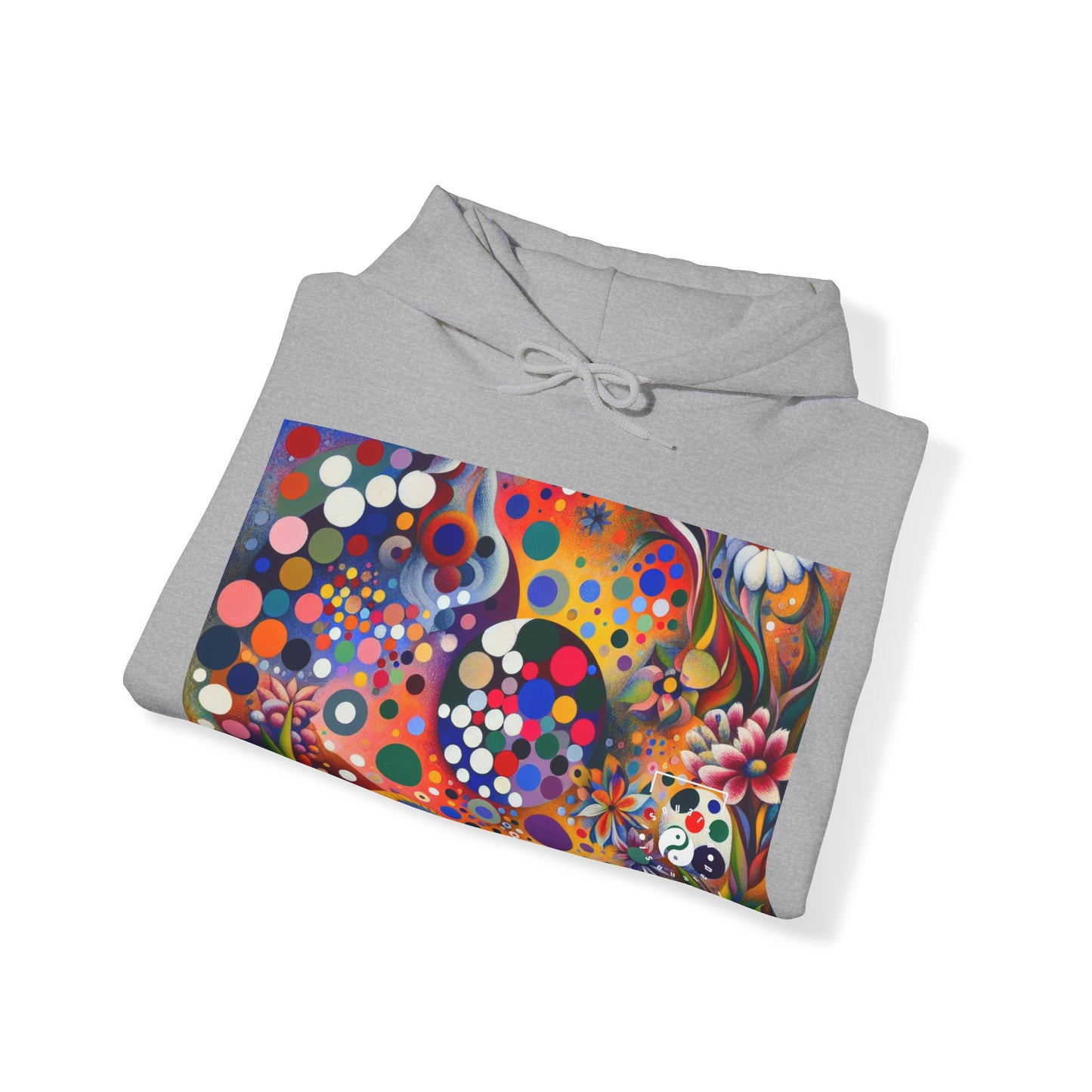 "Polka Petals in Yogic Surrealism: An Artistic Salute to Kusama and Kahlo" - Hoodie