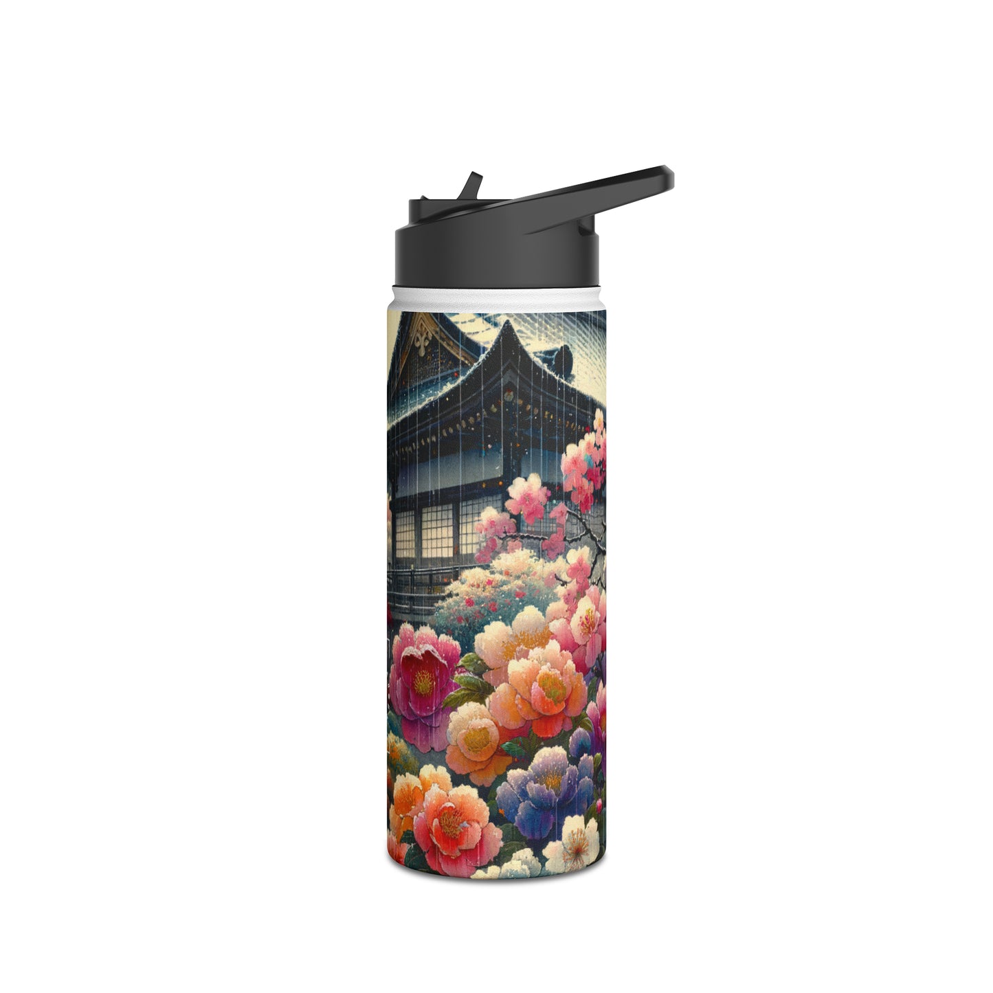 "Rain-drenched Sakura Spectrum" - Water Bottle