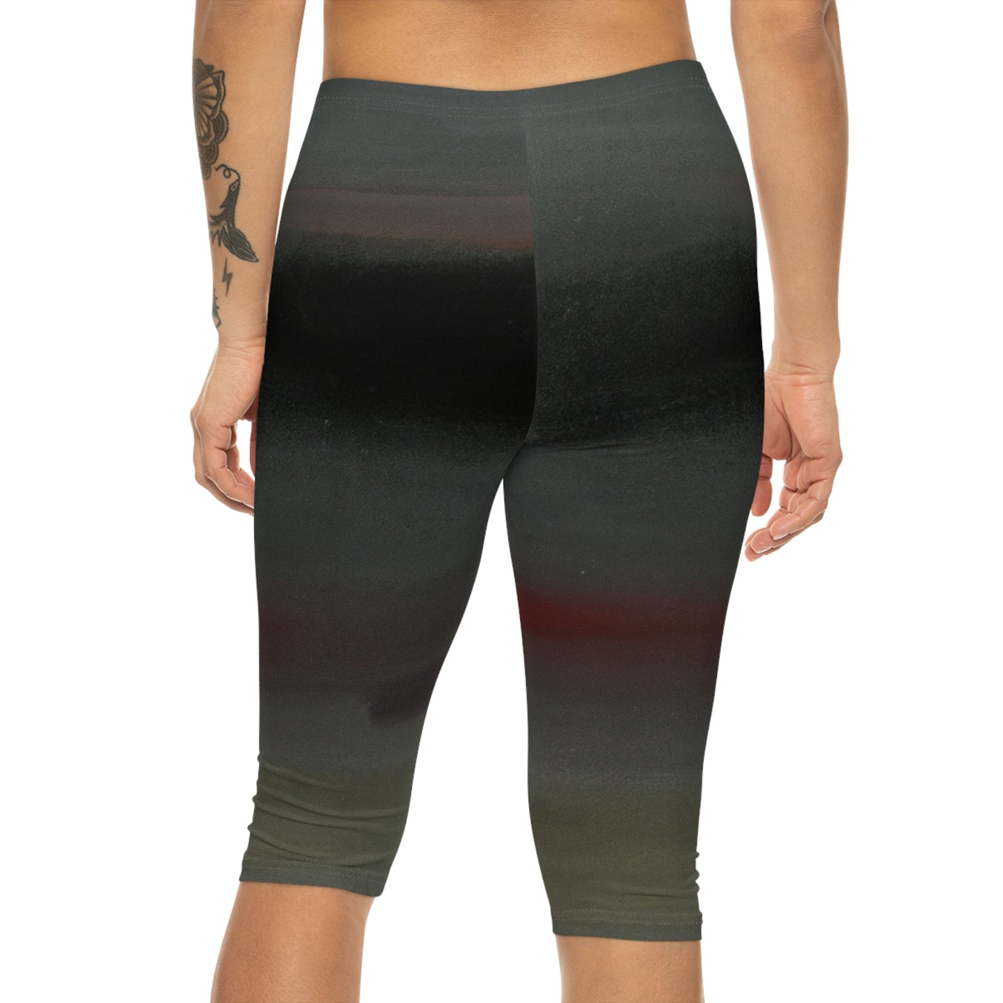 "Shadowed Harmony" - Capri Shorts