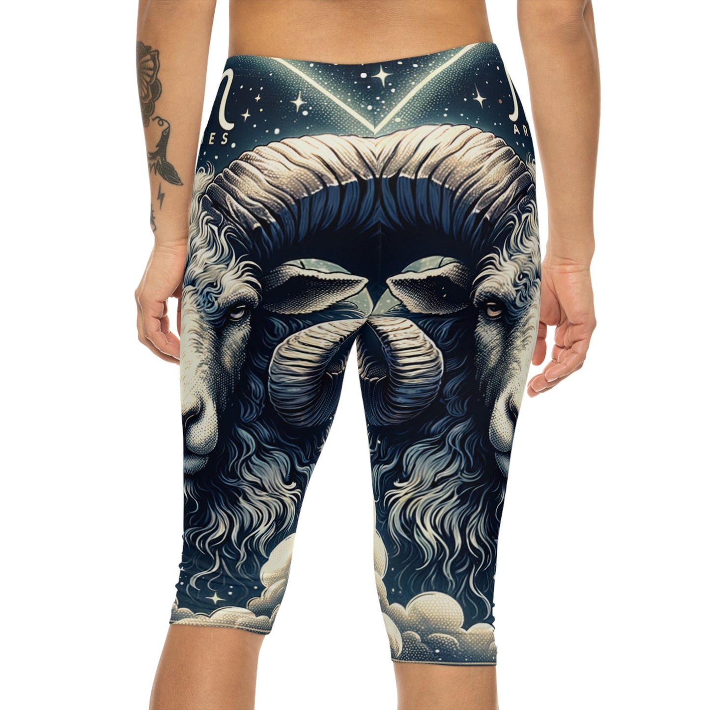 "Celestial Ram Ascendant" - Capri Shorts