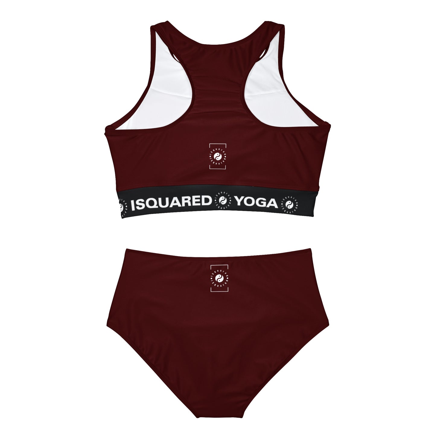 Rouge à lèvres rouge - Ensemble de bikini de yoga chaud