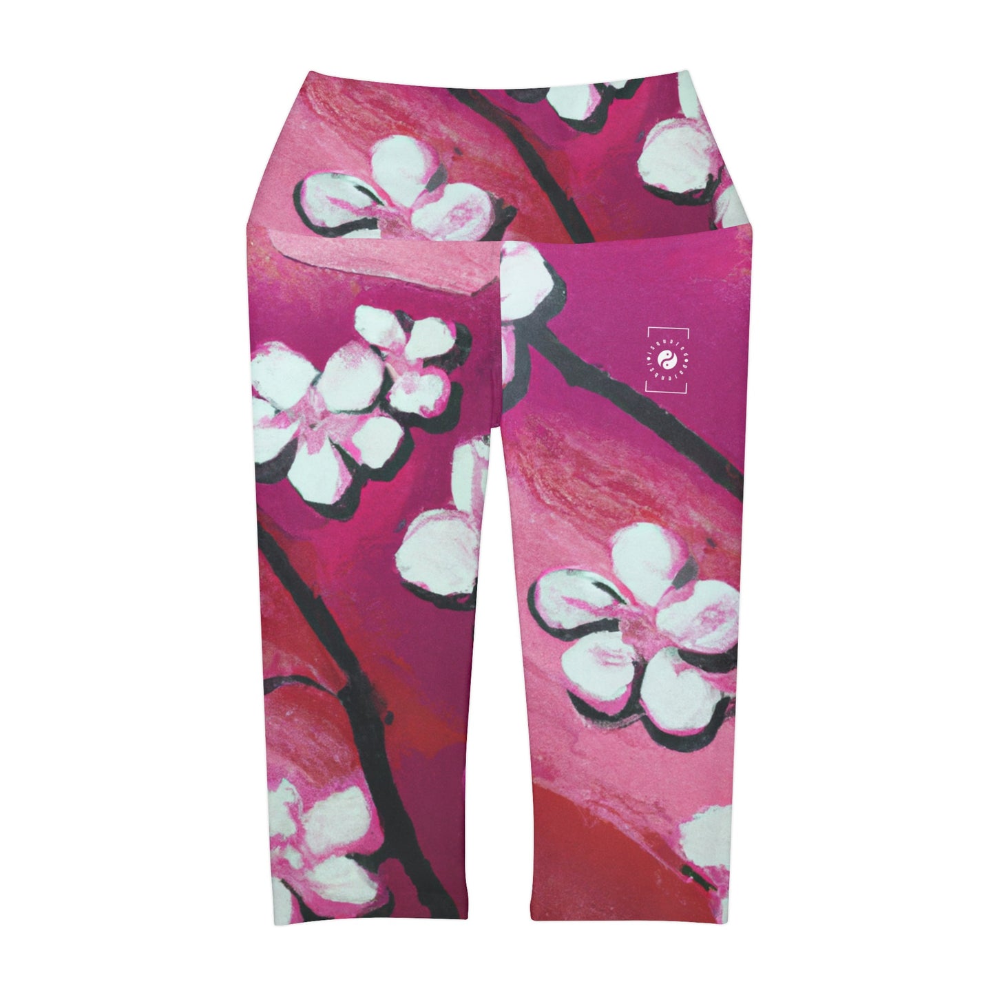 Ephemeral Blossom - High Waisted Capri Leggings