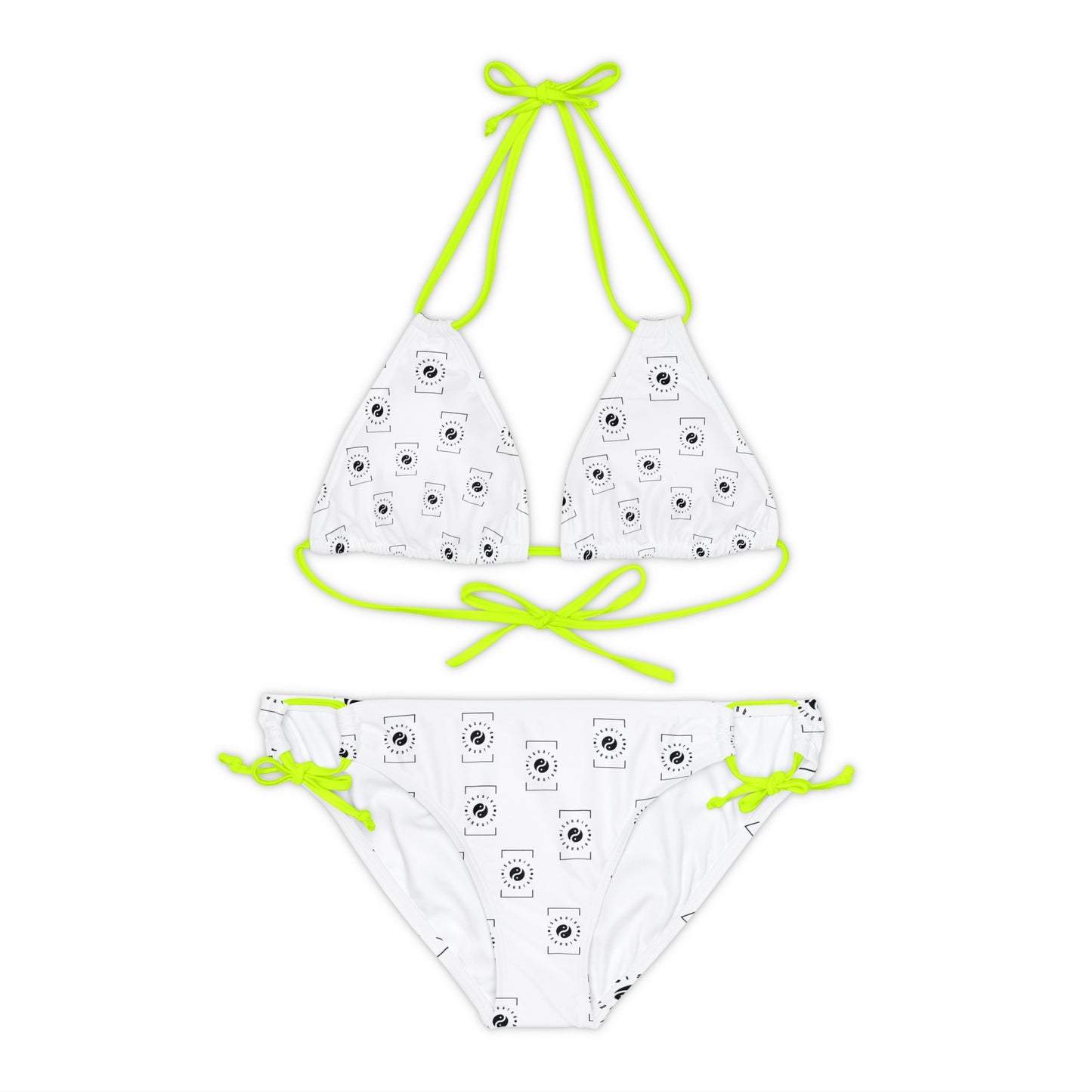 white iSquared Yoga - Lace-up Bikini Set