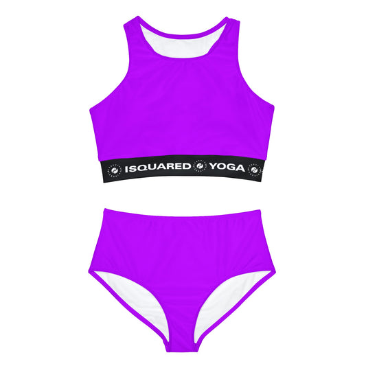 #BF00FF Electric Purple - Hot Yoga Bikini Set