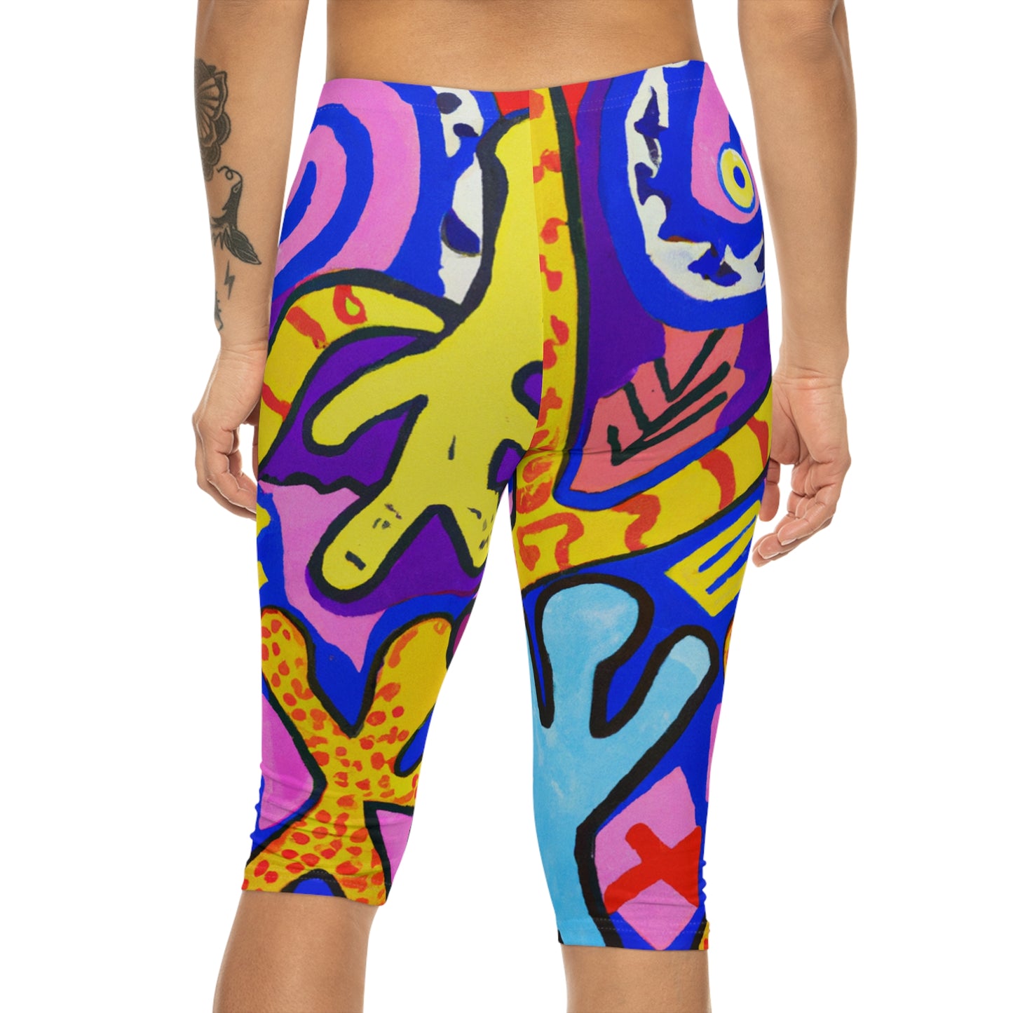 "Symbolic Jamboree" - Capri Shorts